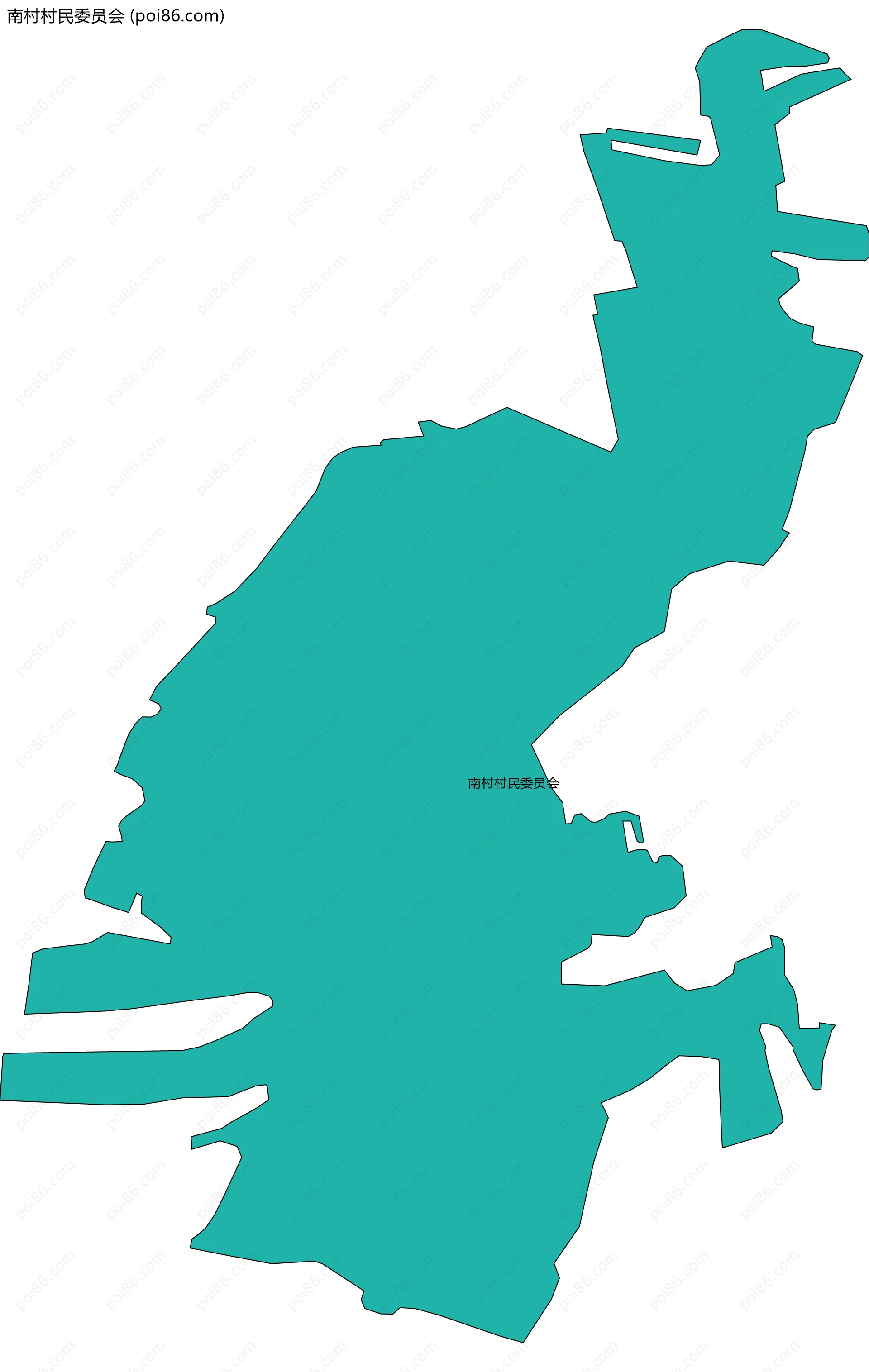 南村村民委员会边界地图