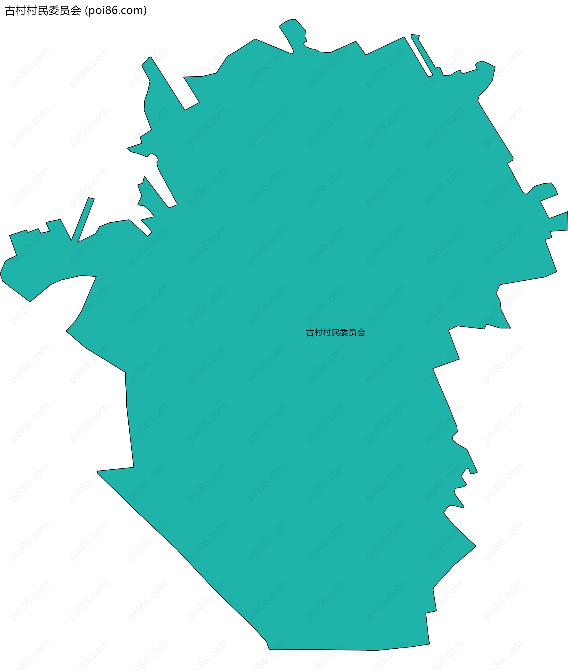 古村村民委员会边界地图