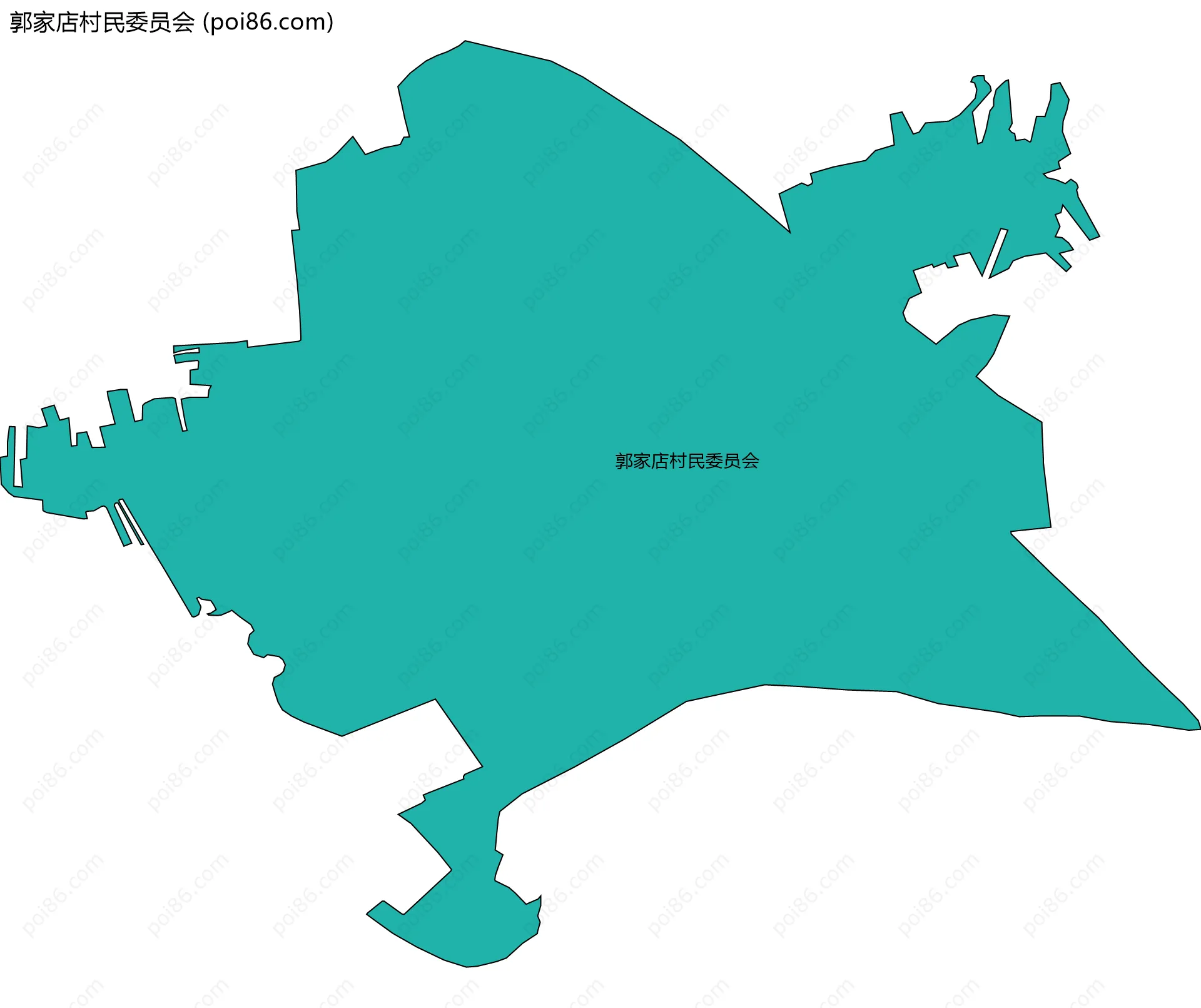 郭家店村民委员会边界地图