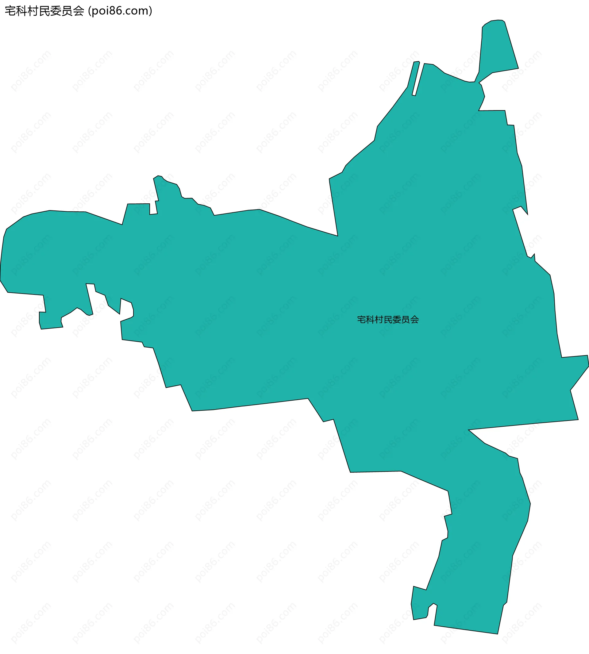 宅科村民委员会边界地图