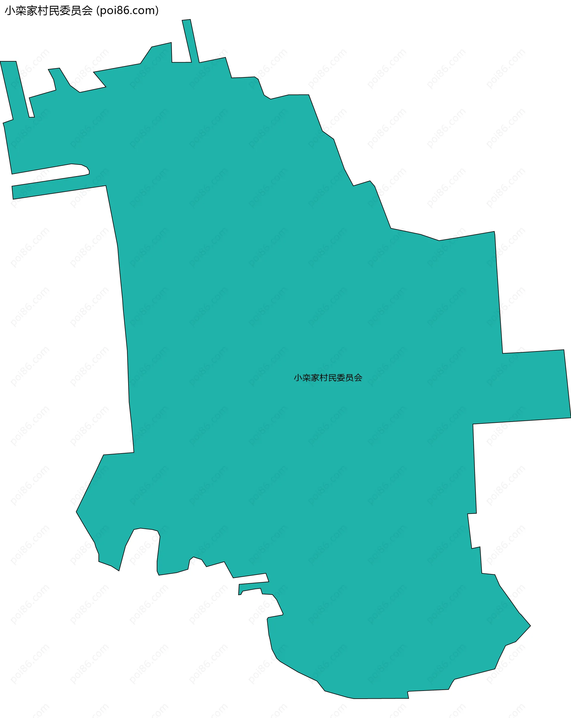 小栾家村民委员会边界地图