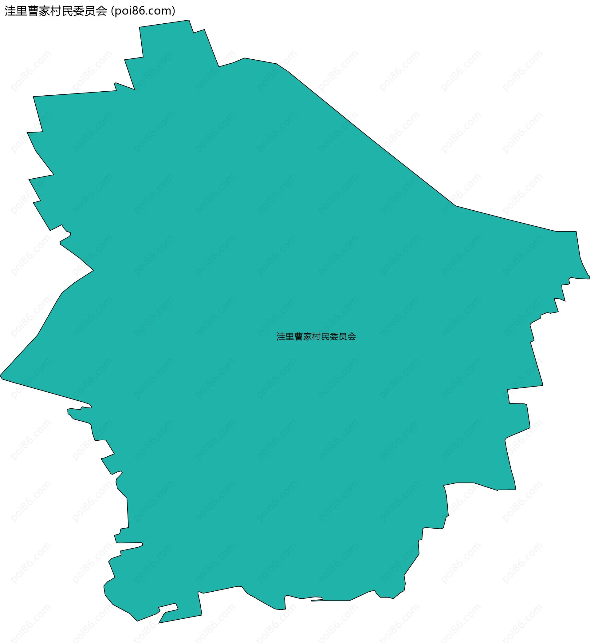 洼里曹家村民委员会边界地图