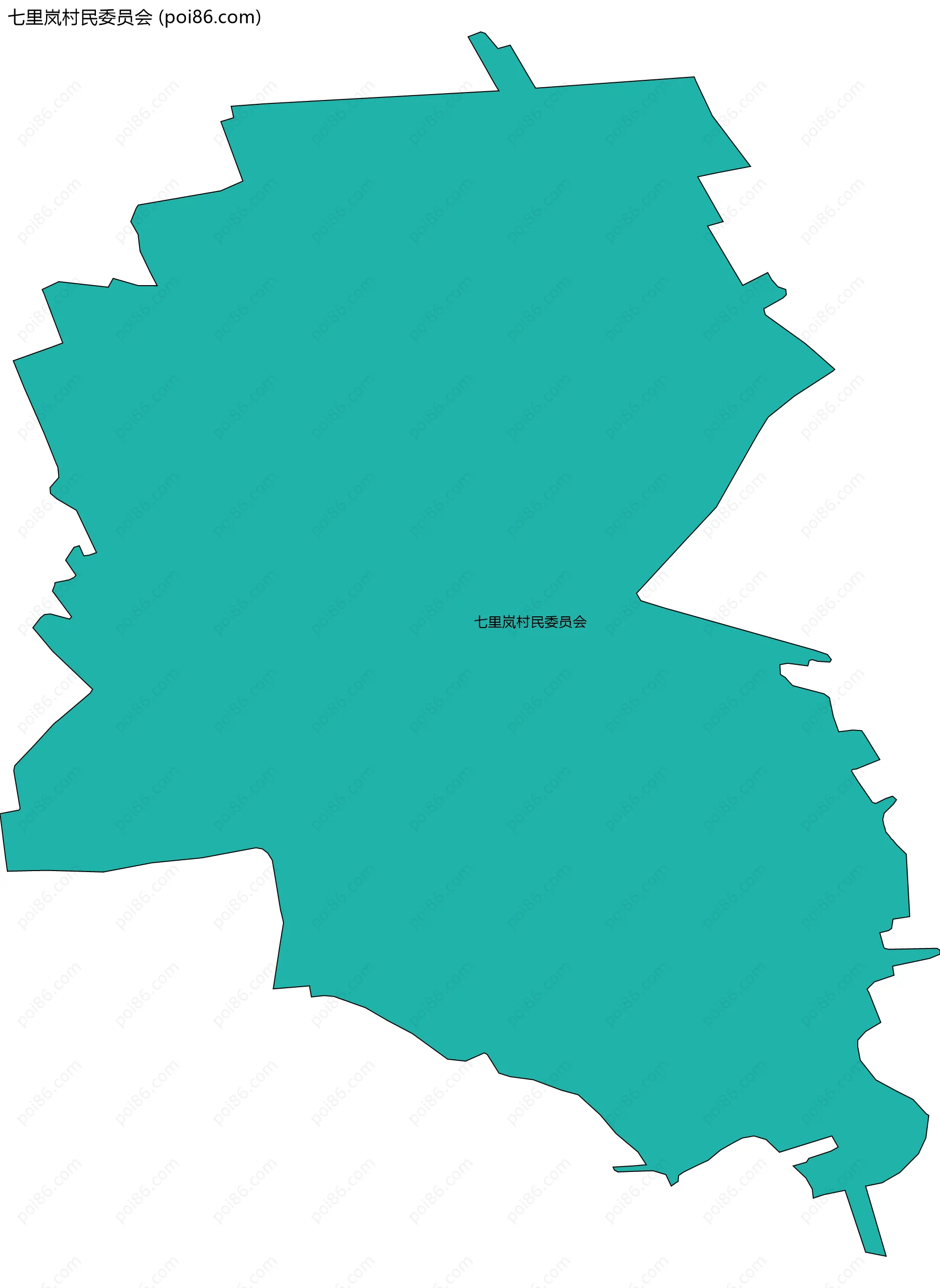 七里岚村民委员会边界地图