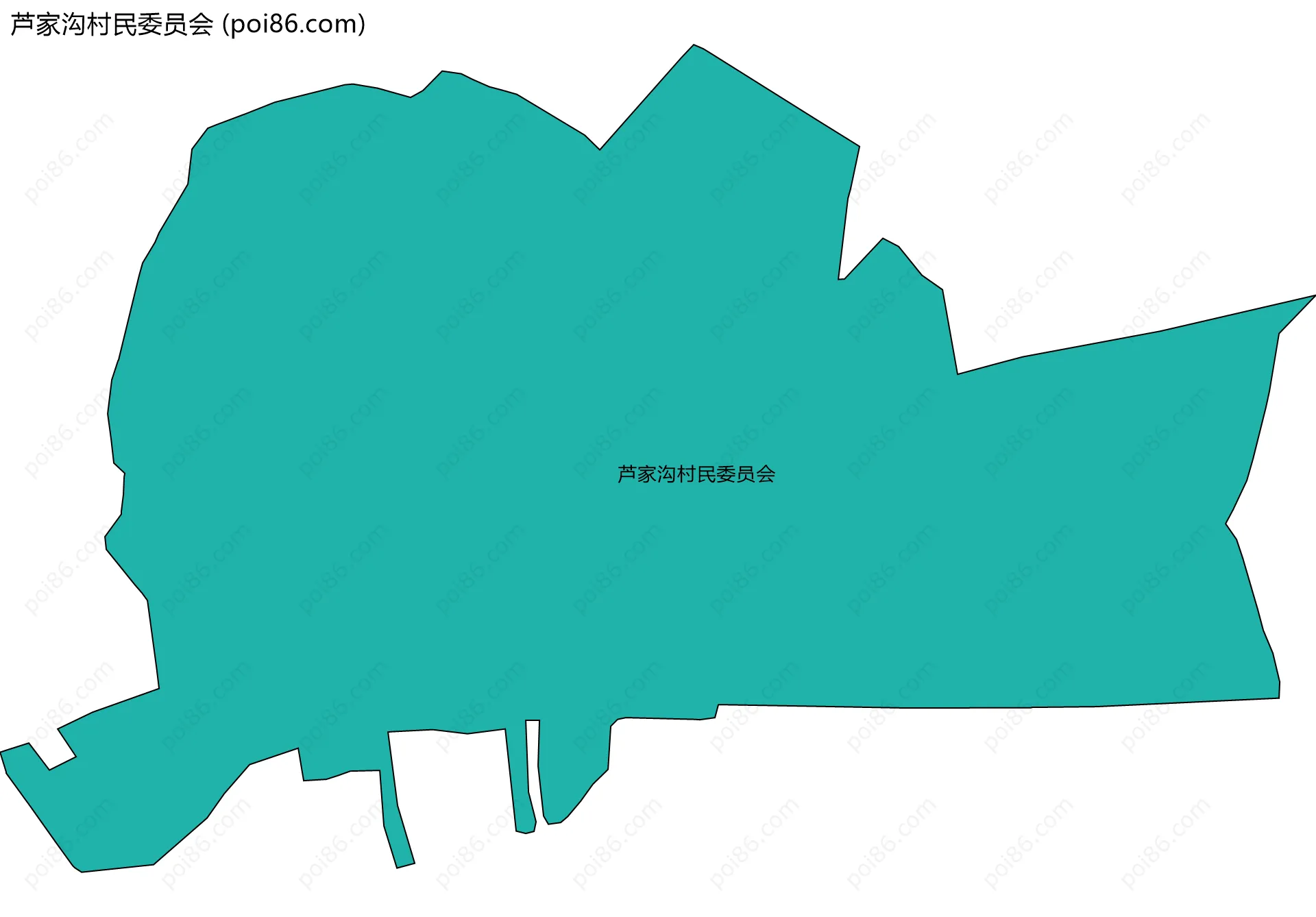 芦家沟村民委员会边界地图