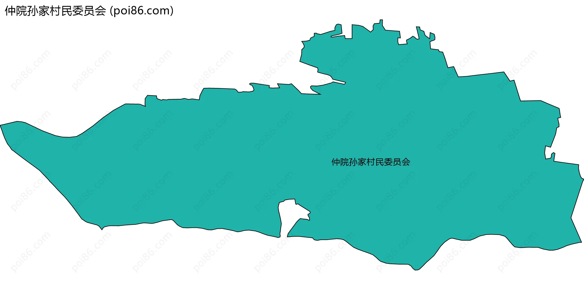 仲院孙家村民委员会边界地图