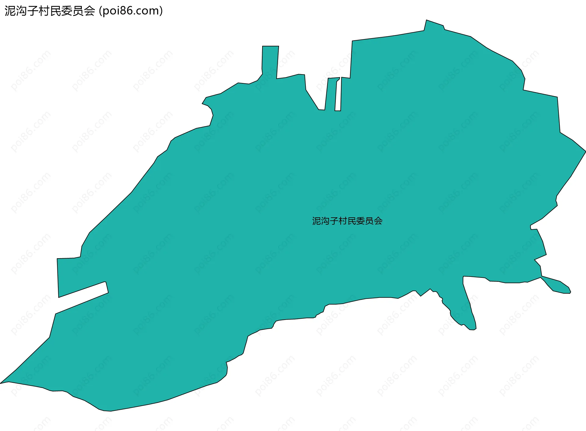 泥沟子村民委员会边界地图