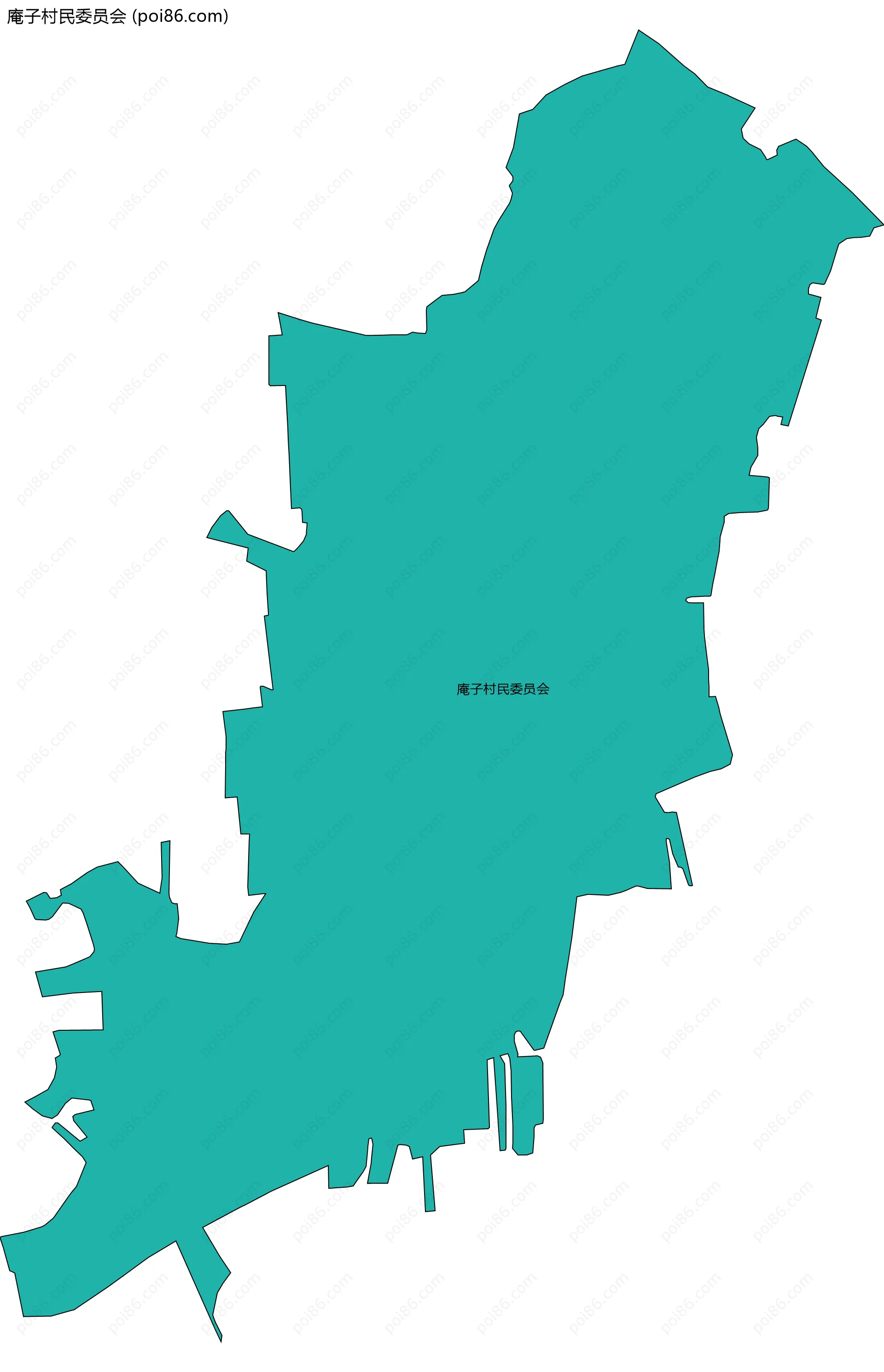庵子村民委员会边界地图