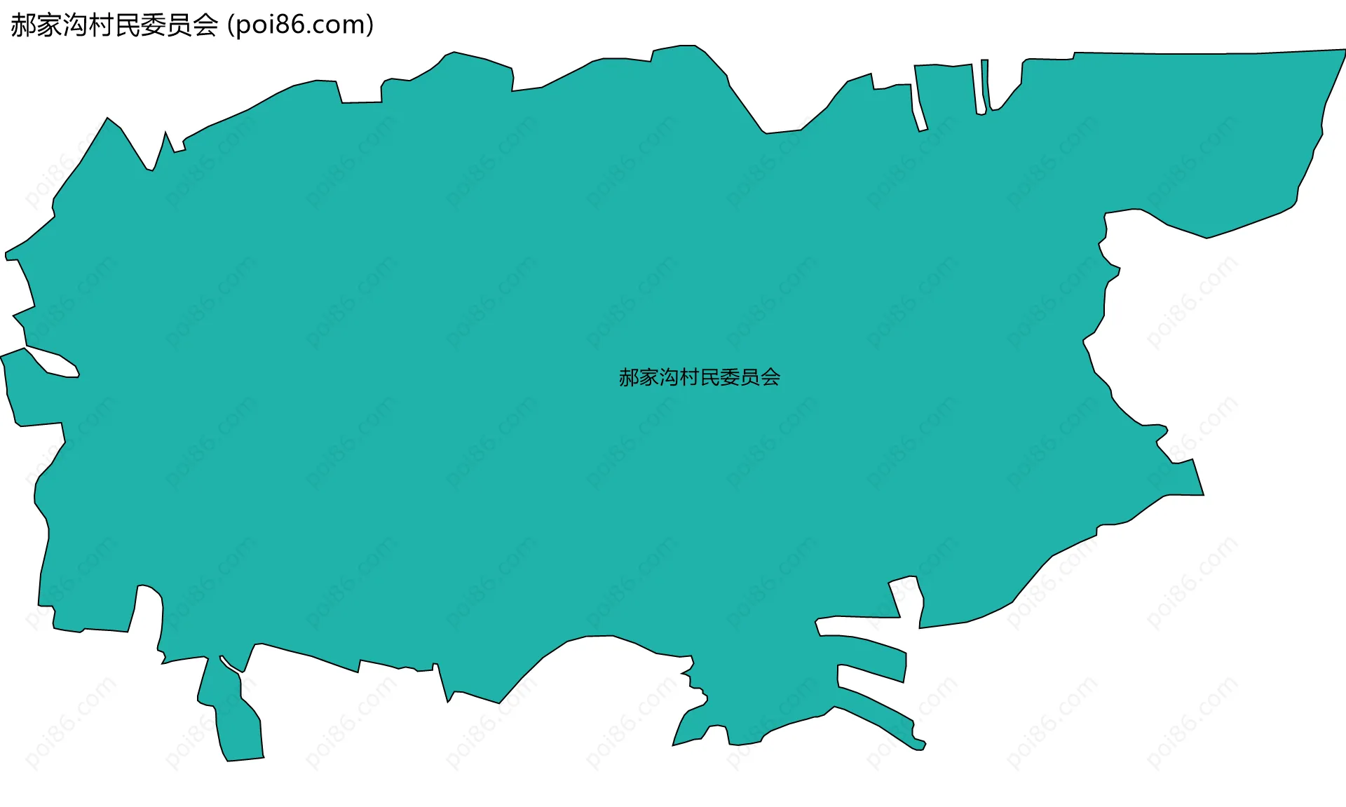 郝家沟村民委员会边界地图