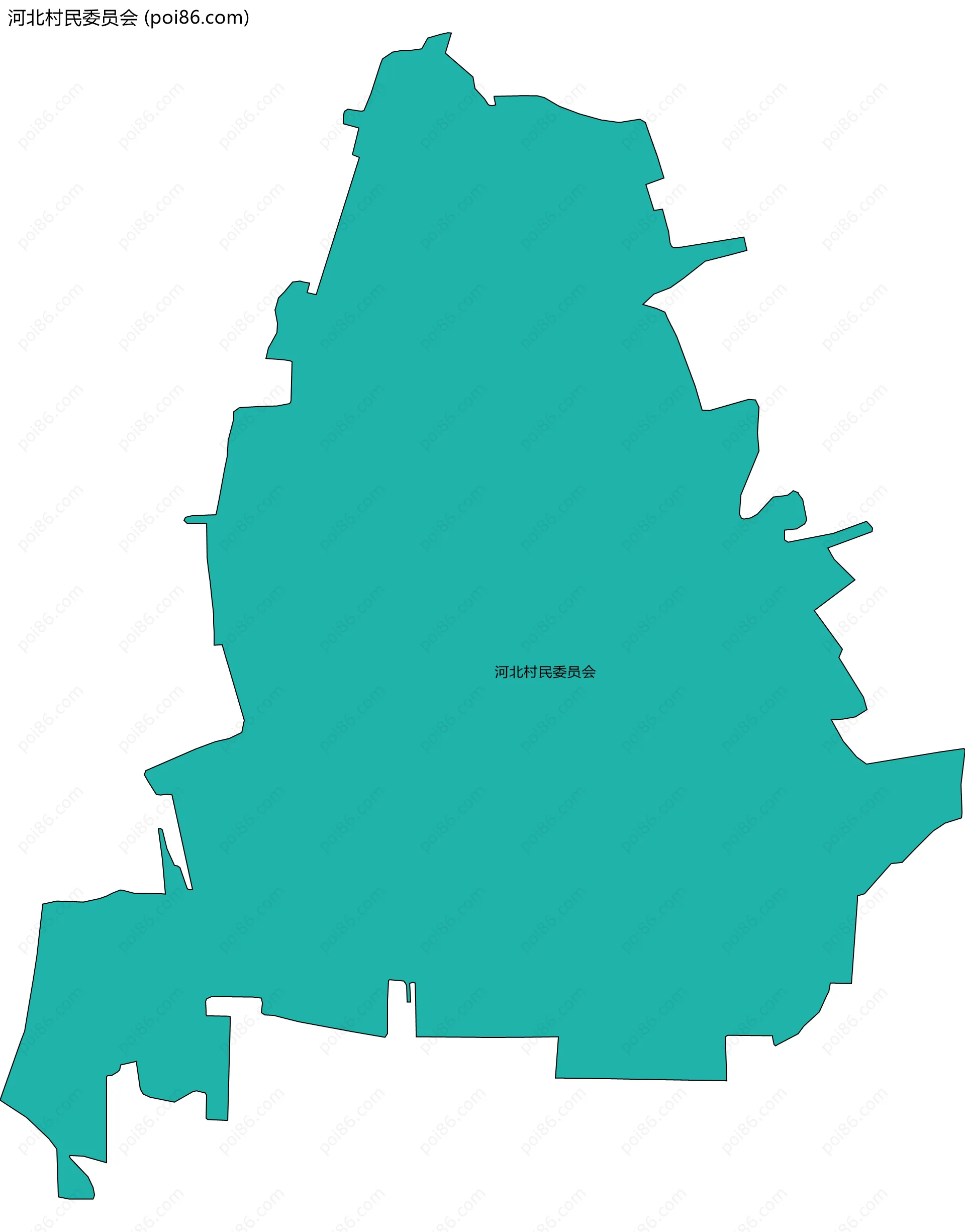 河北村民委员会边界地图