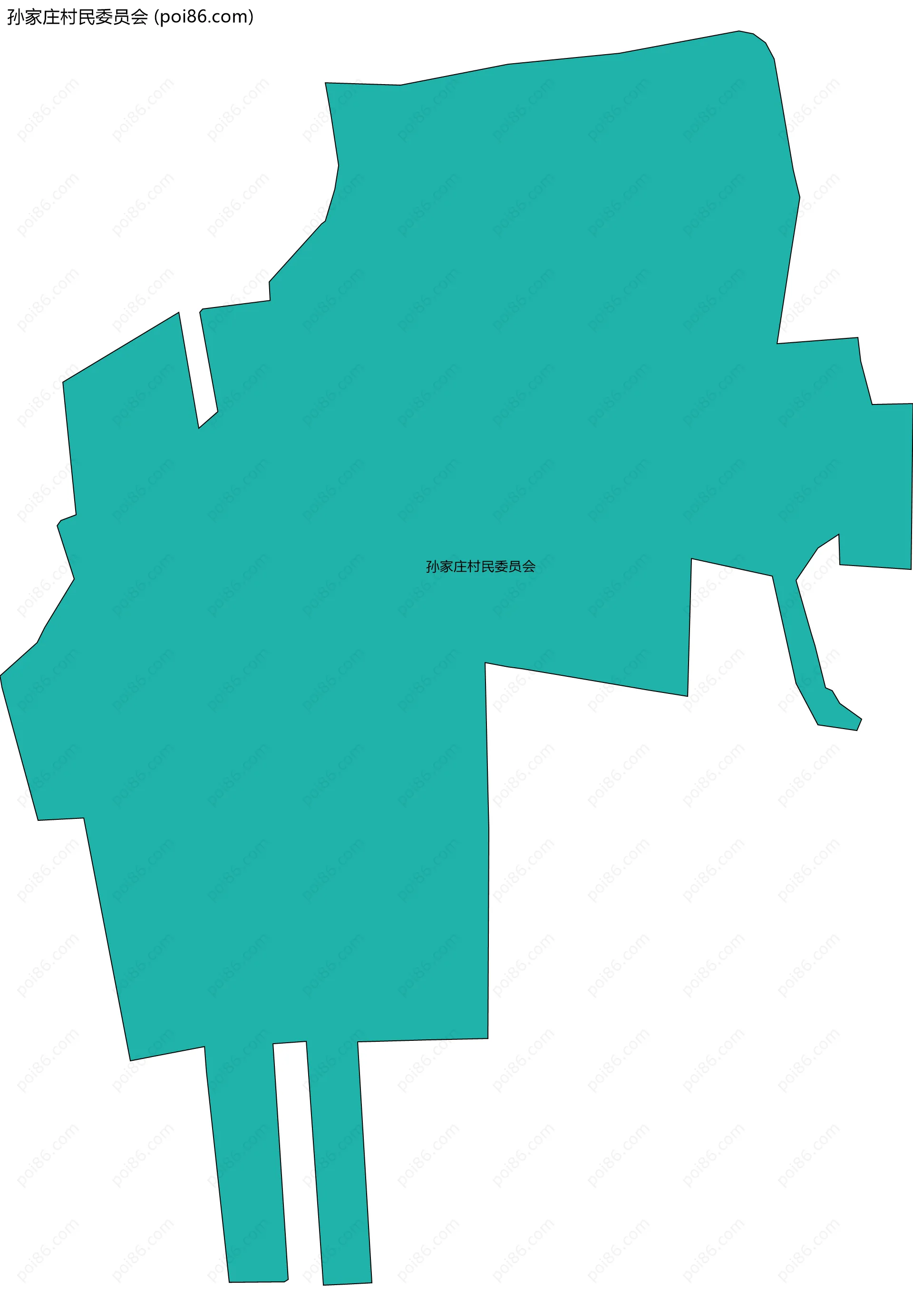 孙家庄村民委员会边界地图