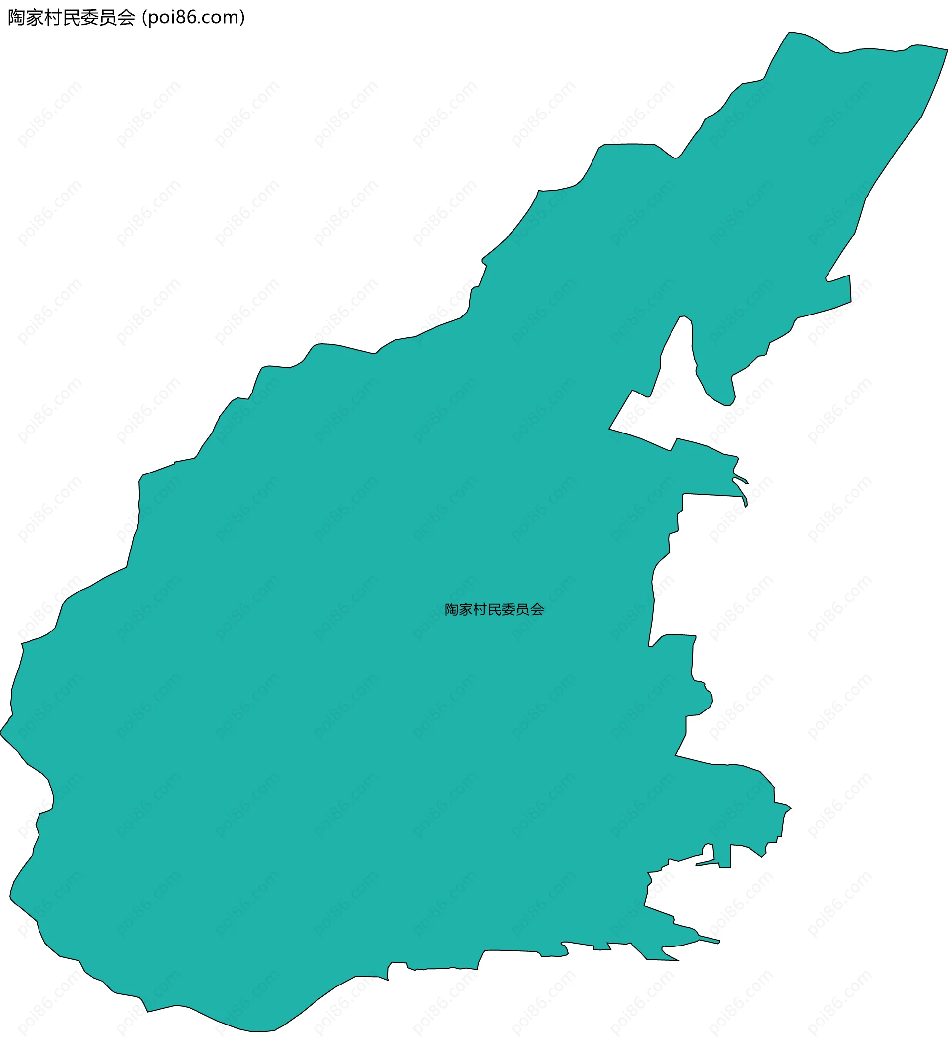 陶家村民委员会边界地图