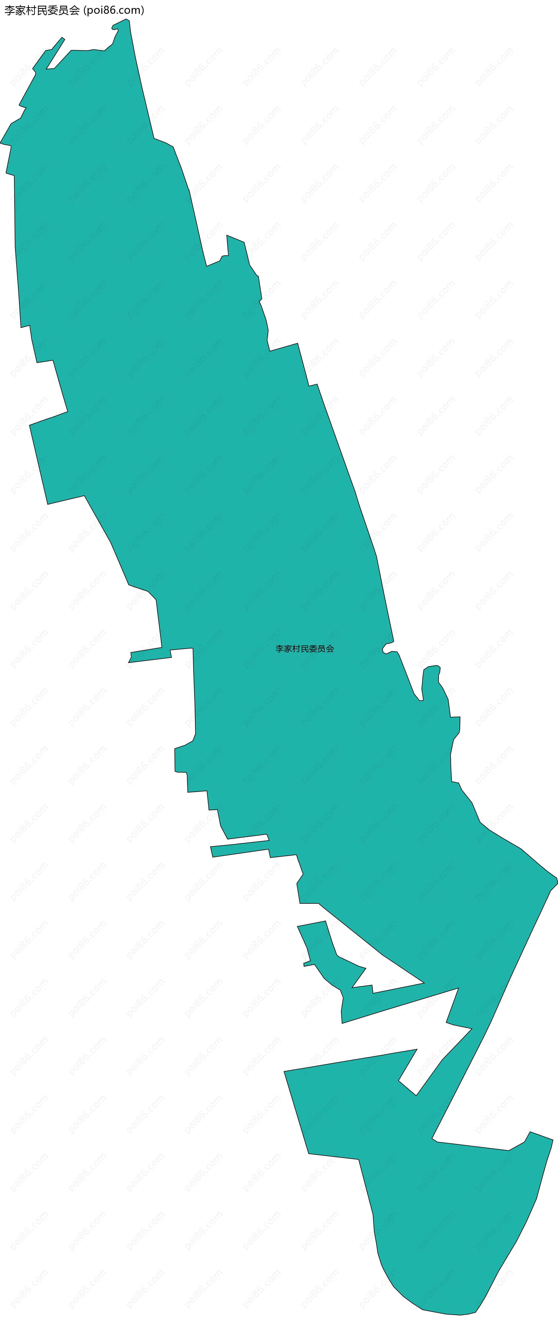 李家村民委员会边界地图