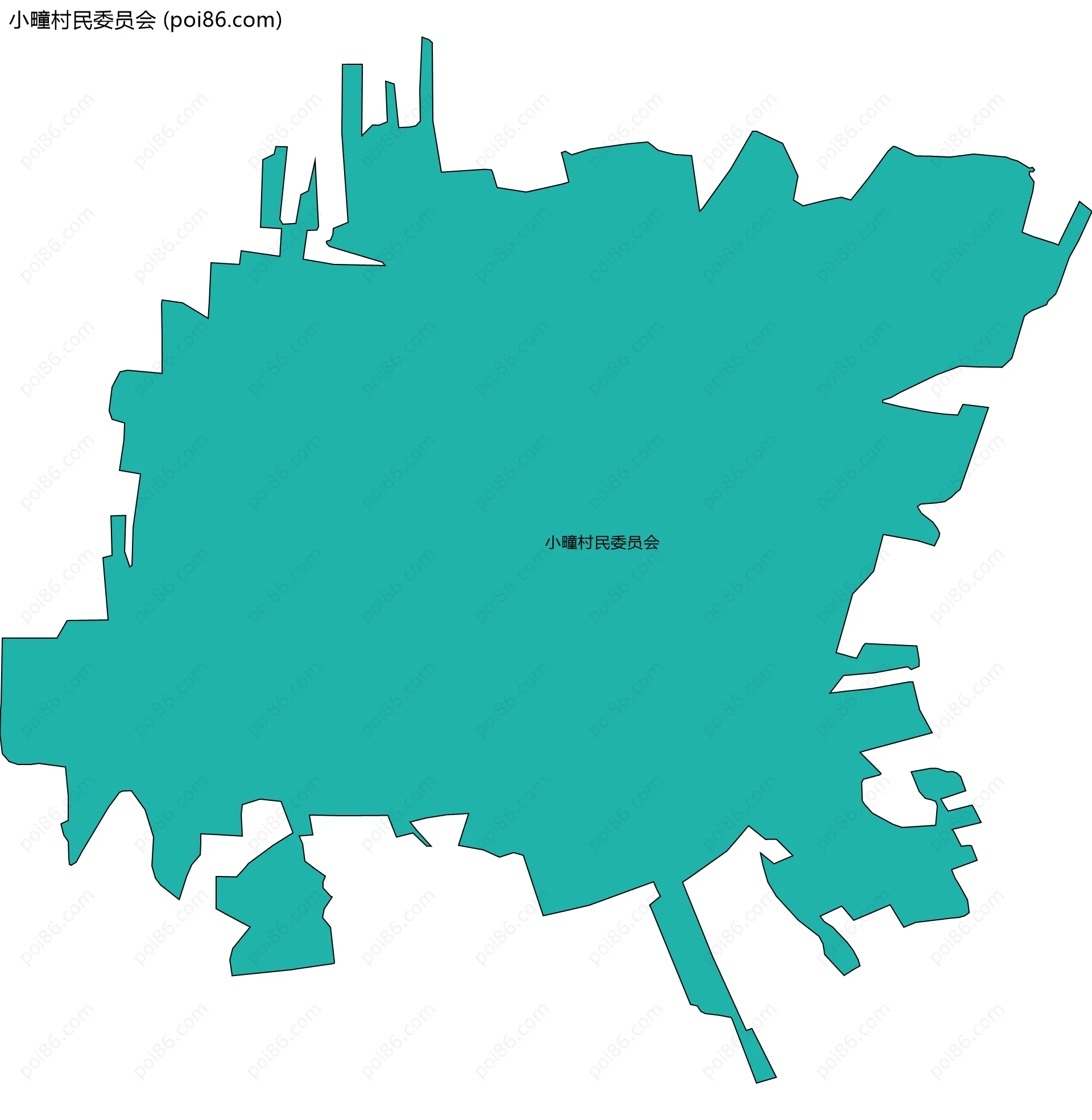 小疃村民委员会边界地图