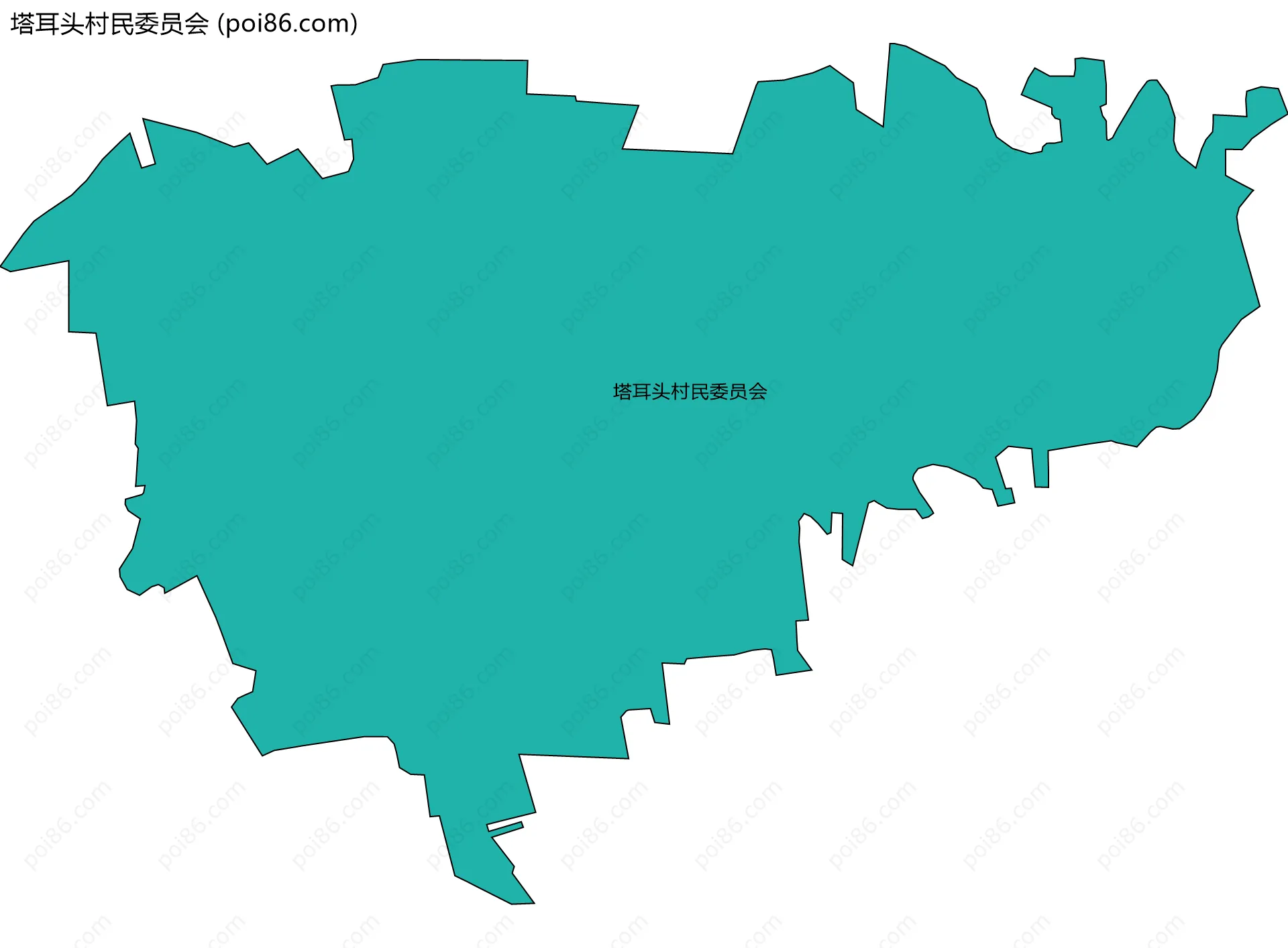 塔耳头村民委员会边界地图