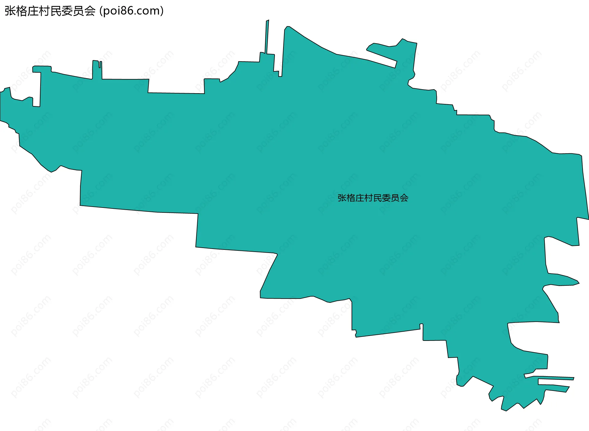 张格庄村民委员会边界地图
