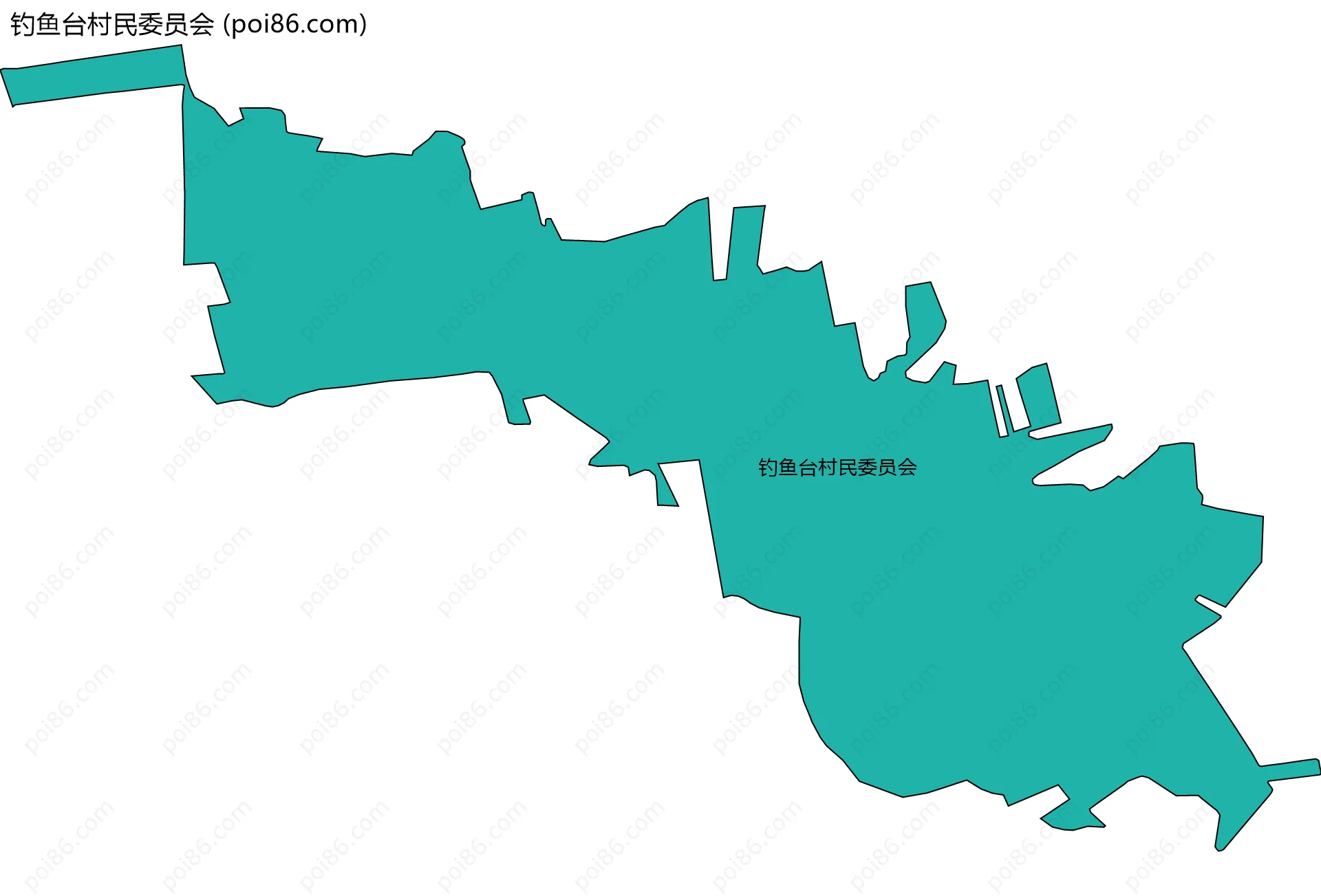 钓鱼台村民委员会边界地图