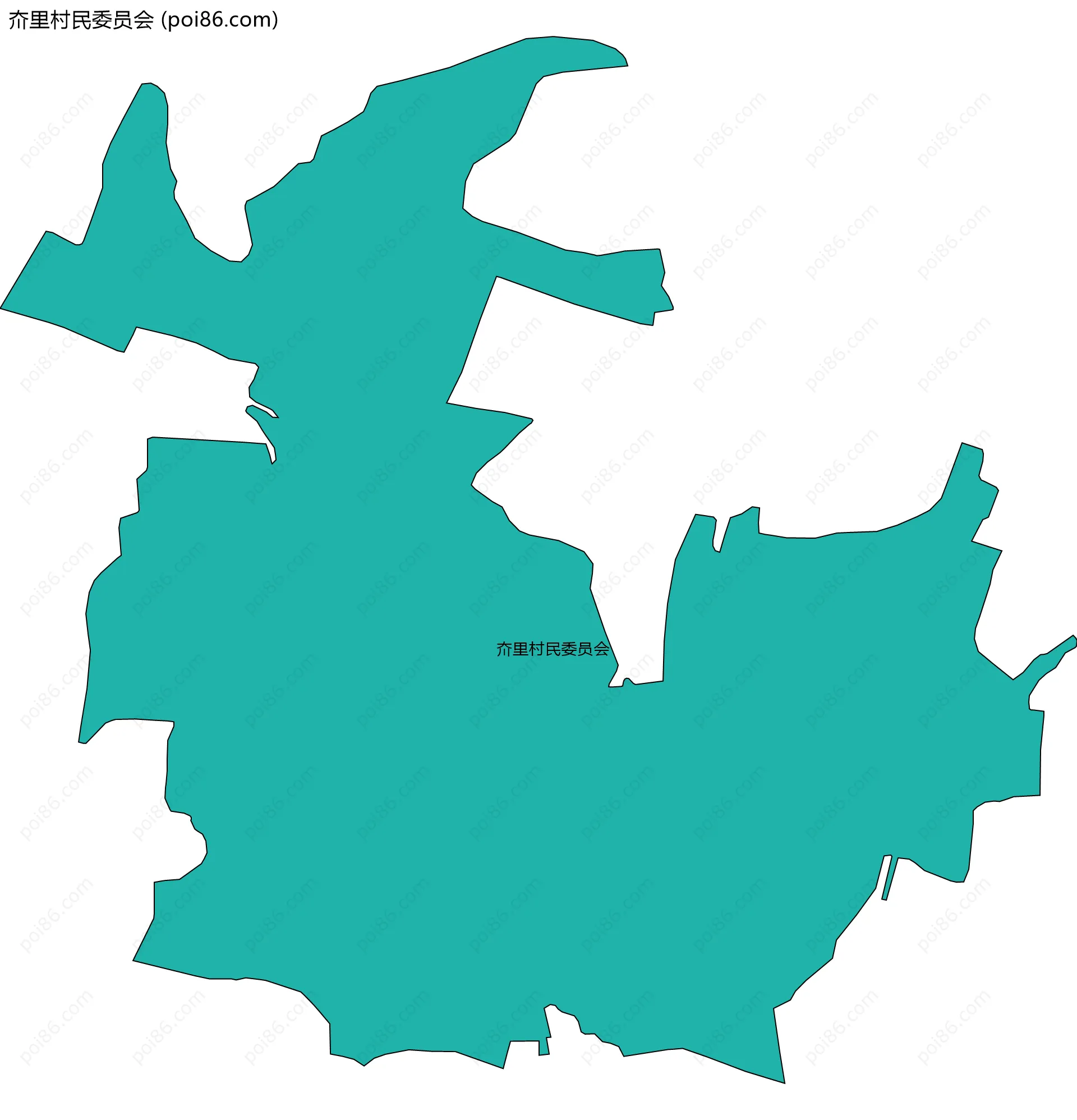 夼里村民委员会边界地图