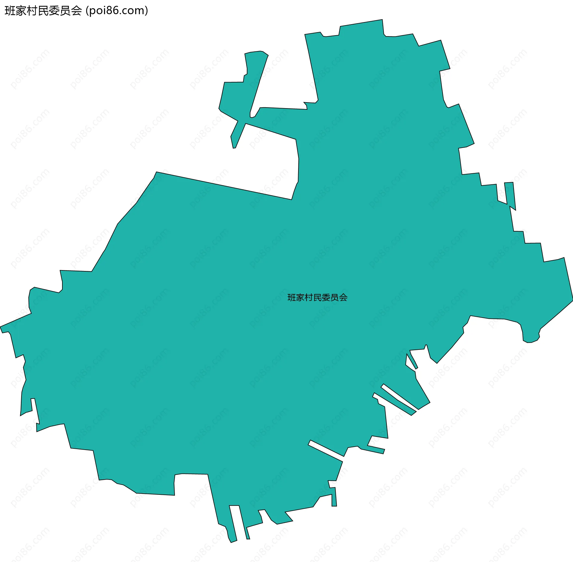 班家村民委员会边界地图