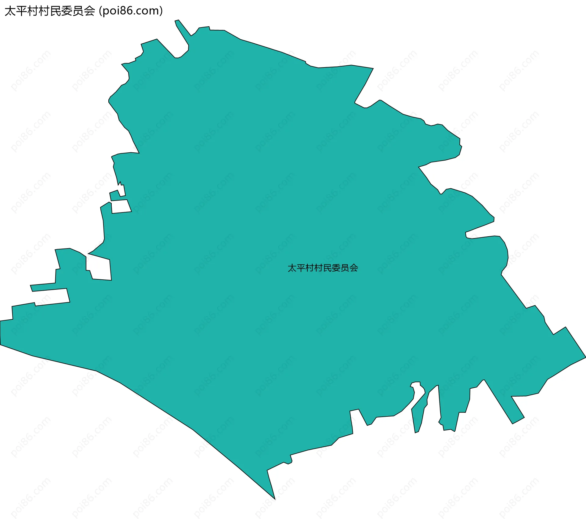 太平村村民委员会边界地图