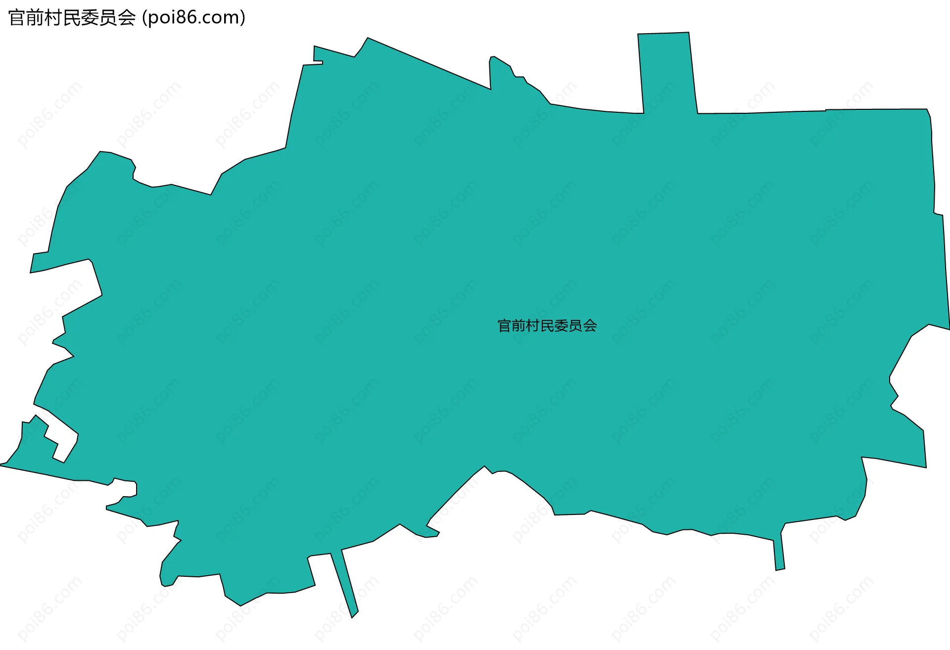 官前村民委员会边界地图