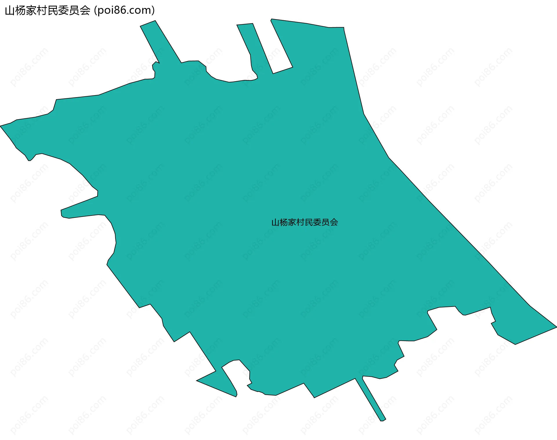 山杨家村民委员会边界地图