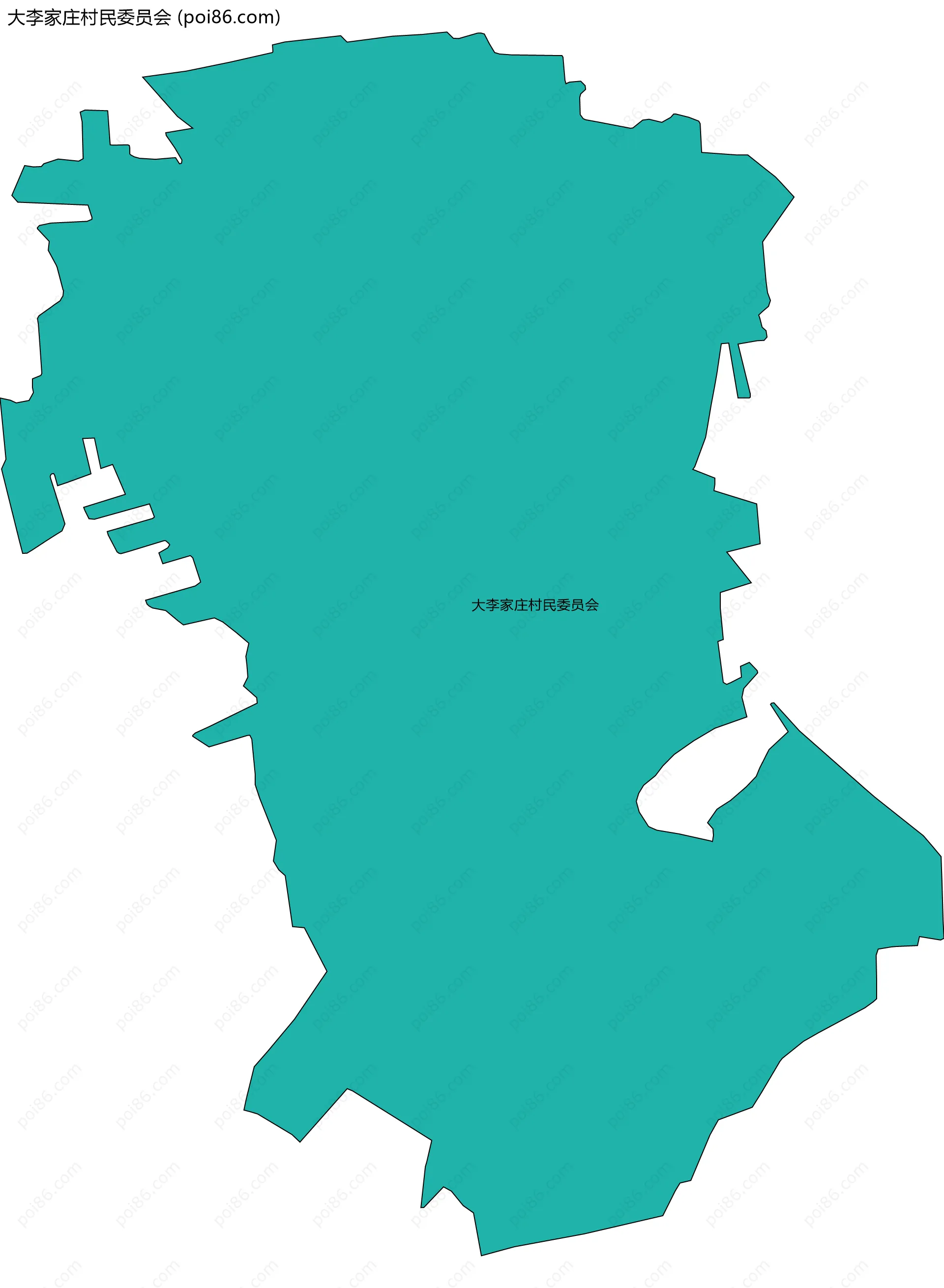 大李家庄村民委员会边界地图