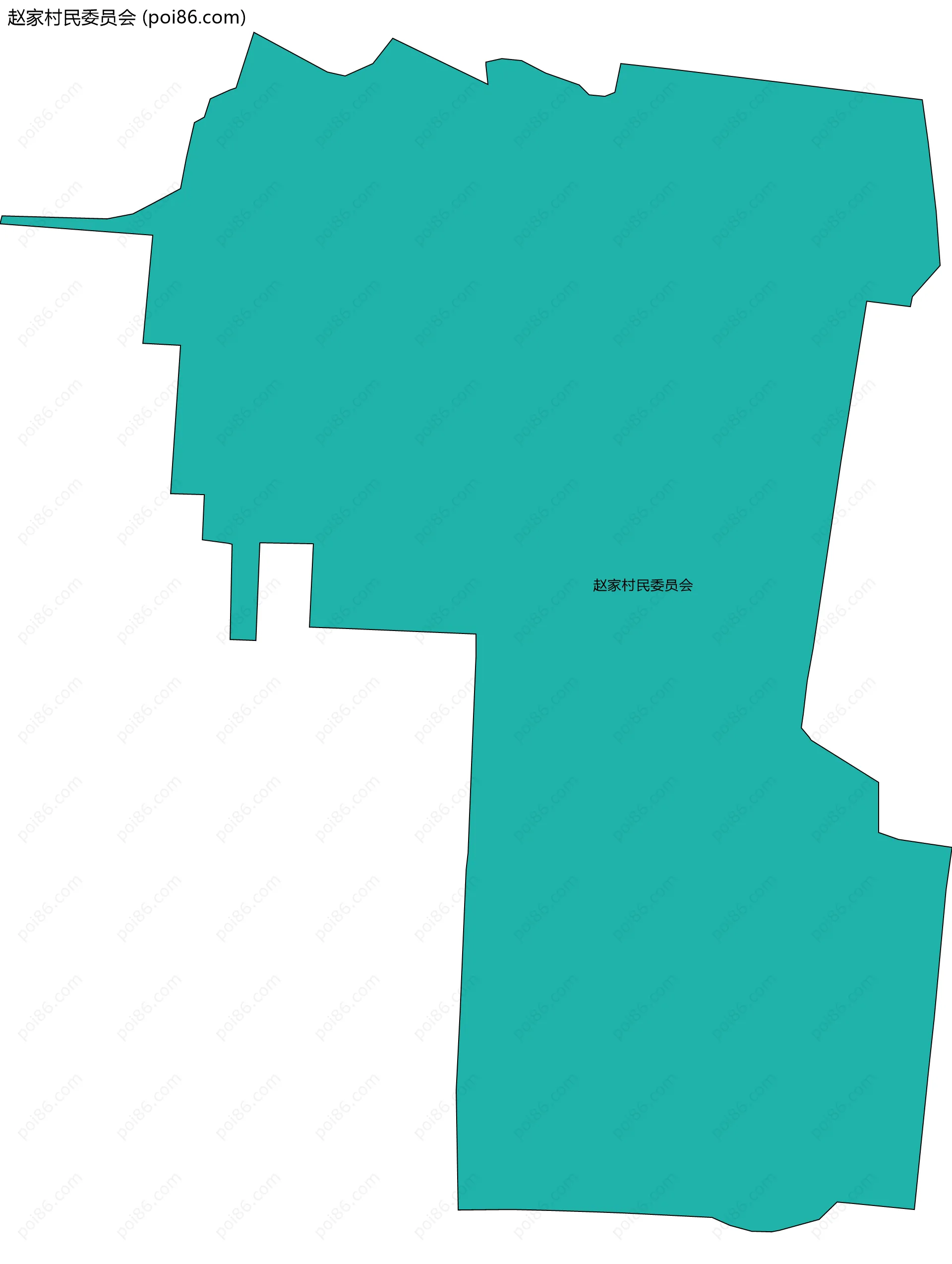 赵家村民委员会边界地图