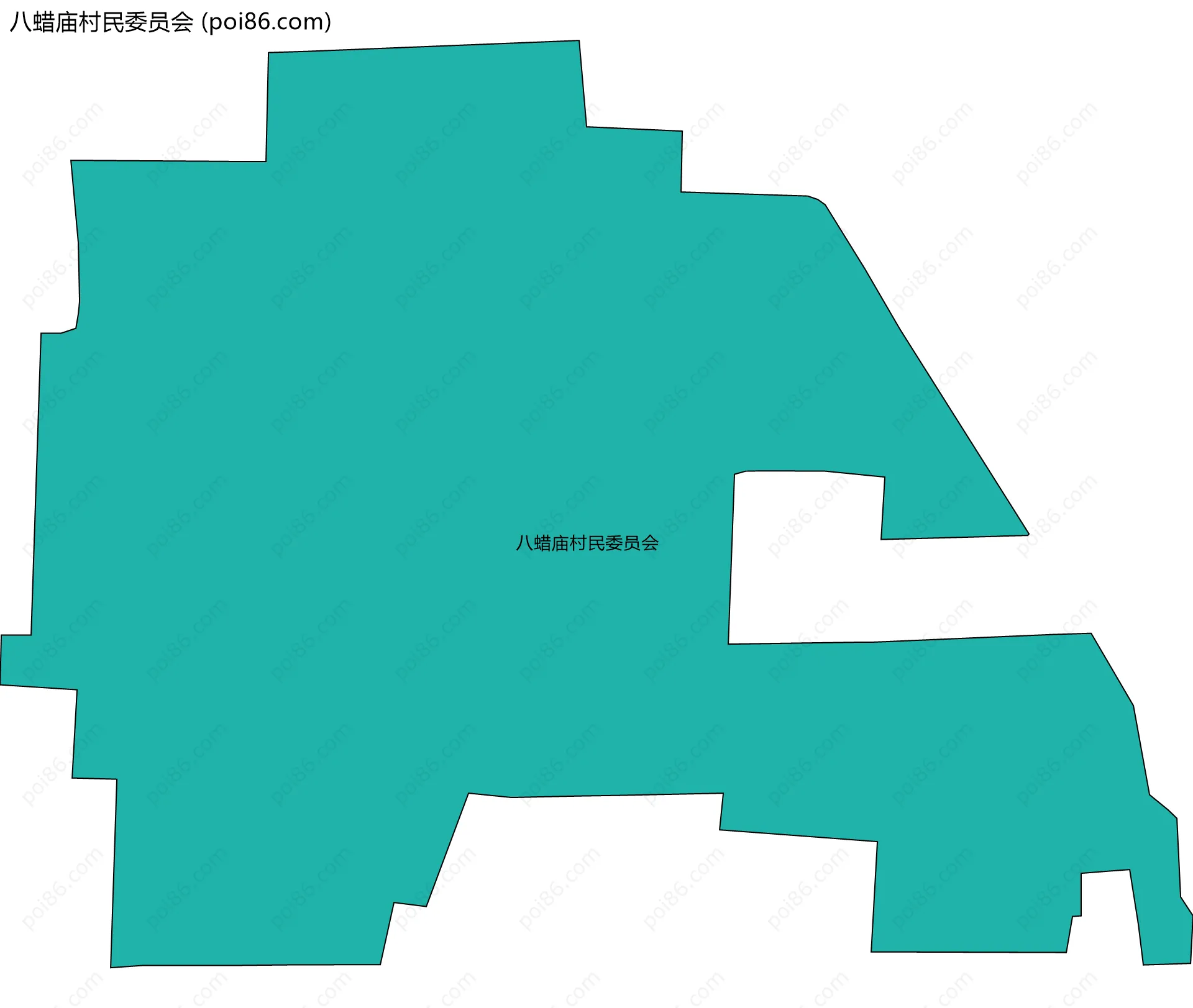 八蜡庙村民委员会边界地图