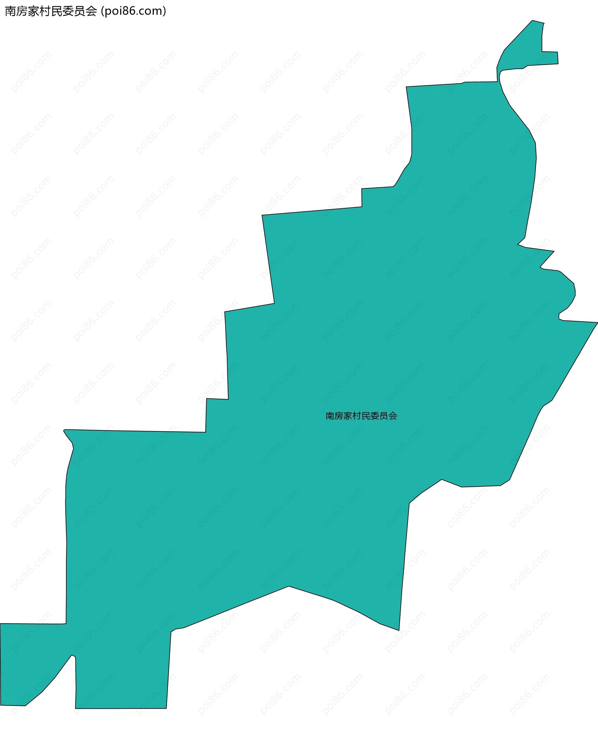 南房家村民委员会边界地图