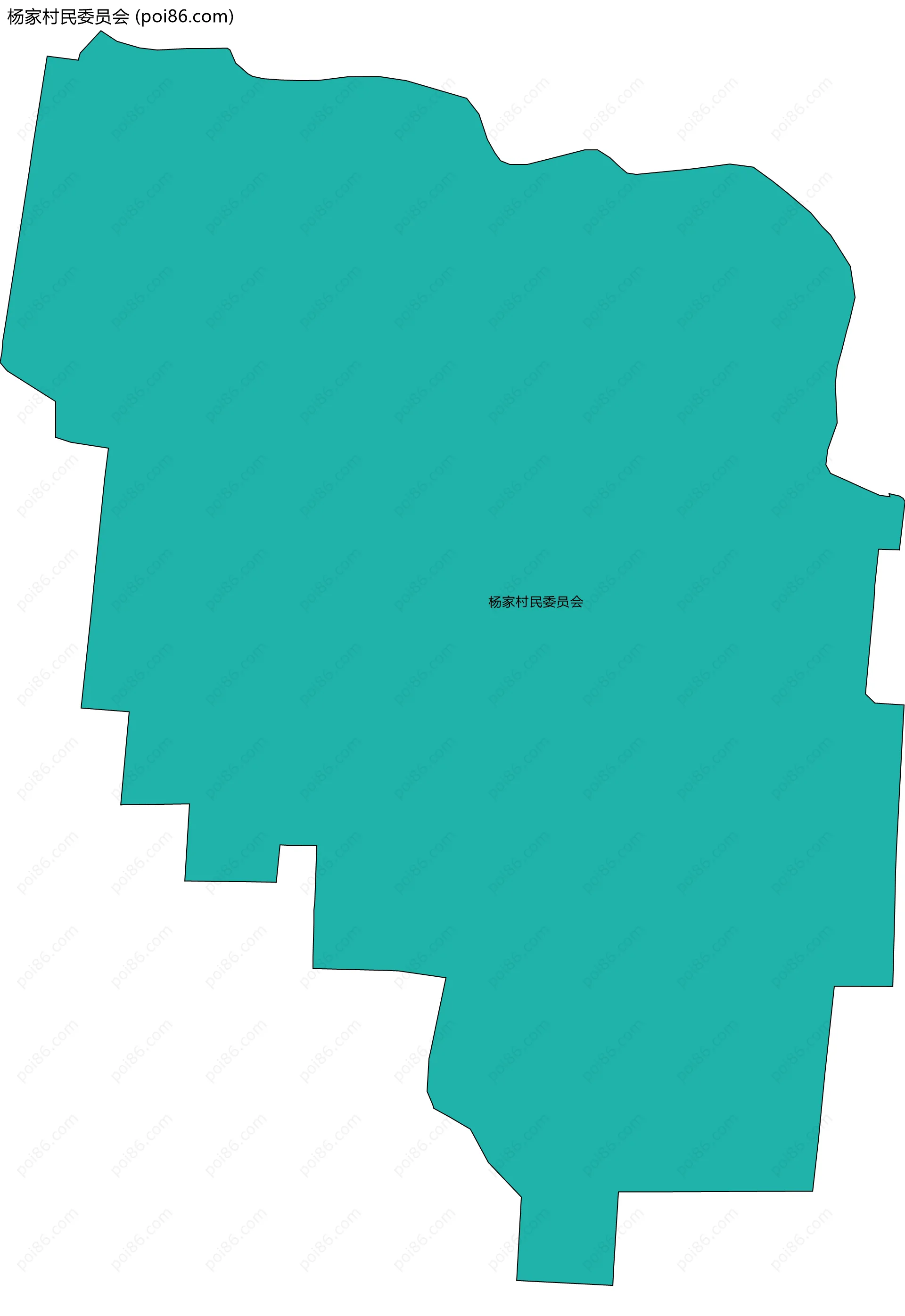 杨家村民委员会边界地图
