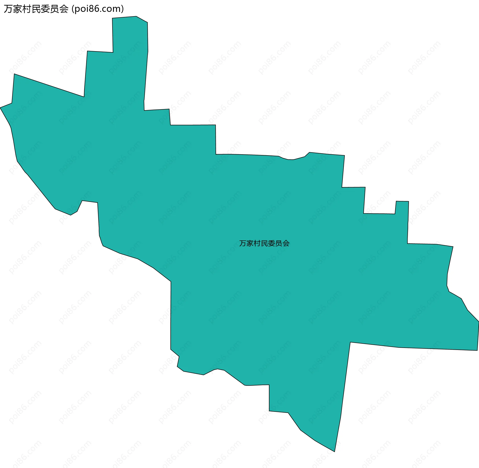 万家村民委员会边界地图