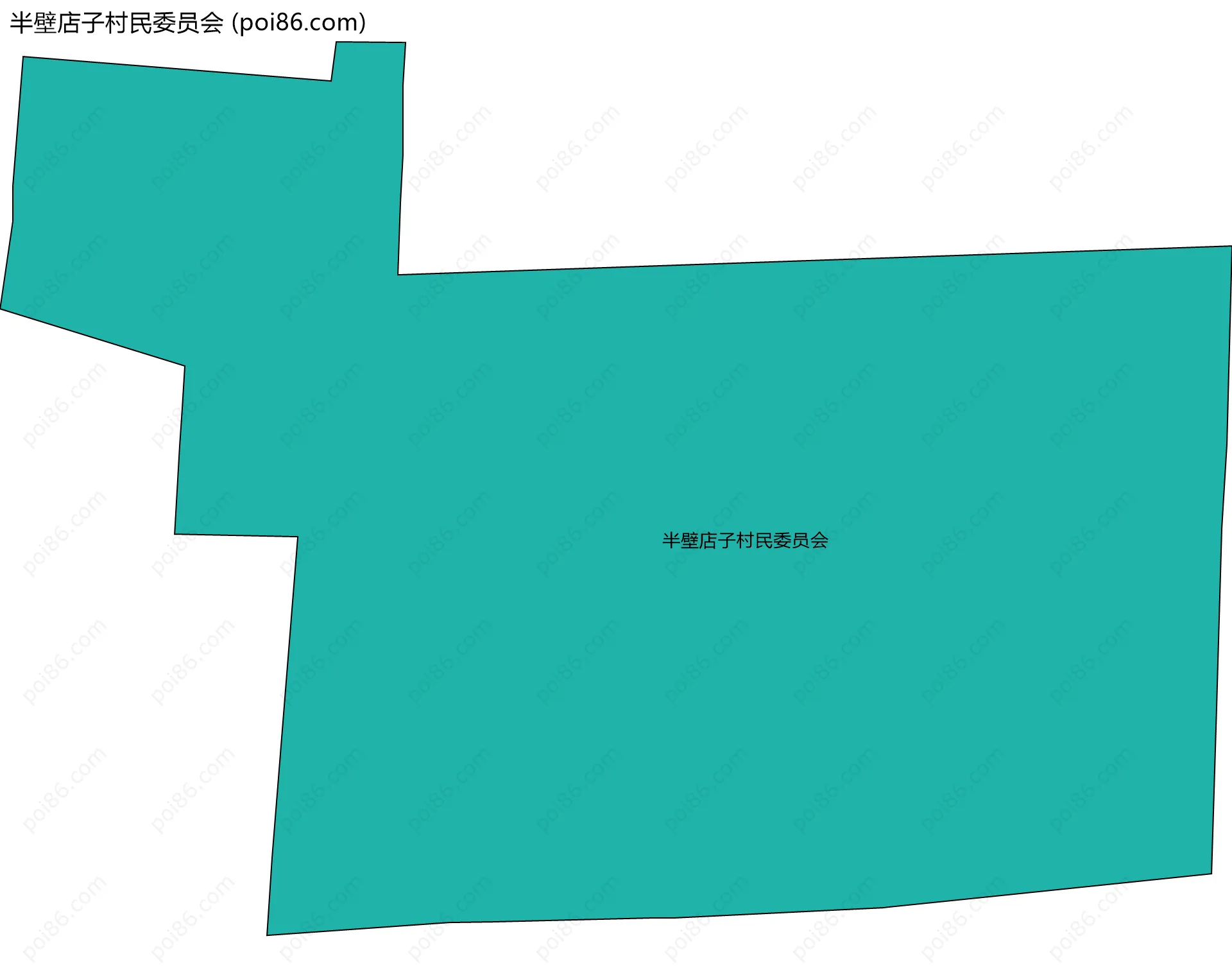 半壁店子村民委员会边界地图
