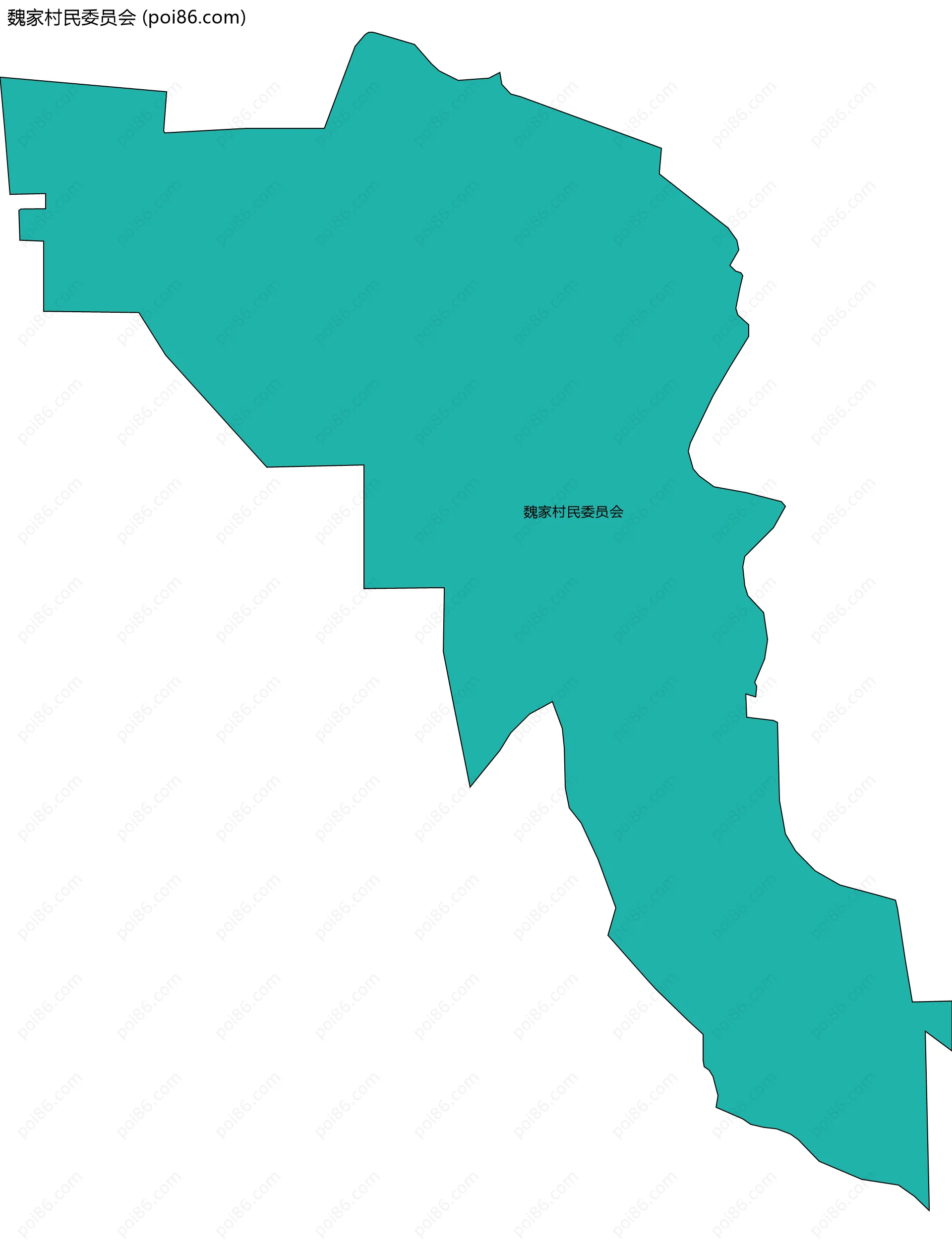 魏家村民委员会边界地图