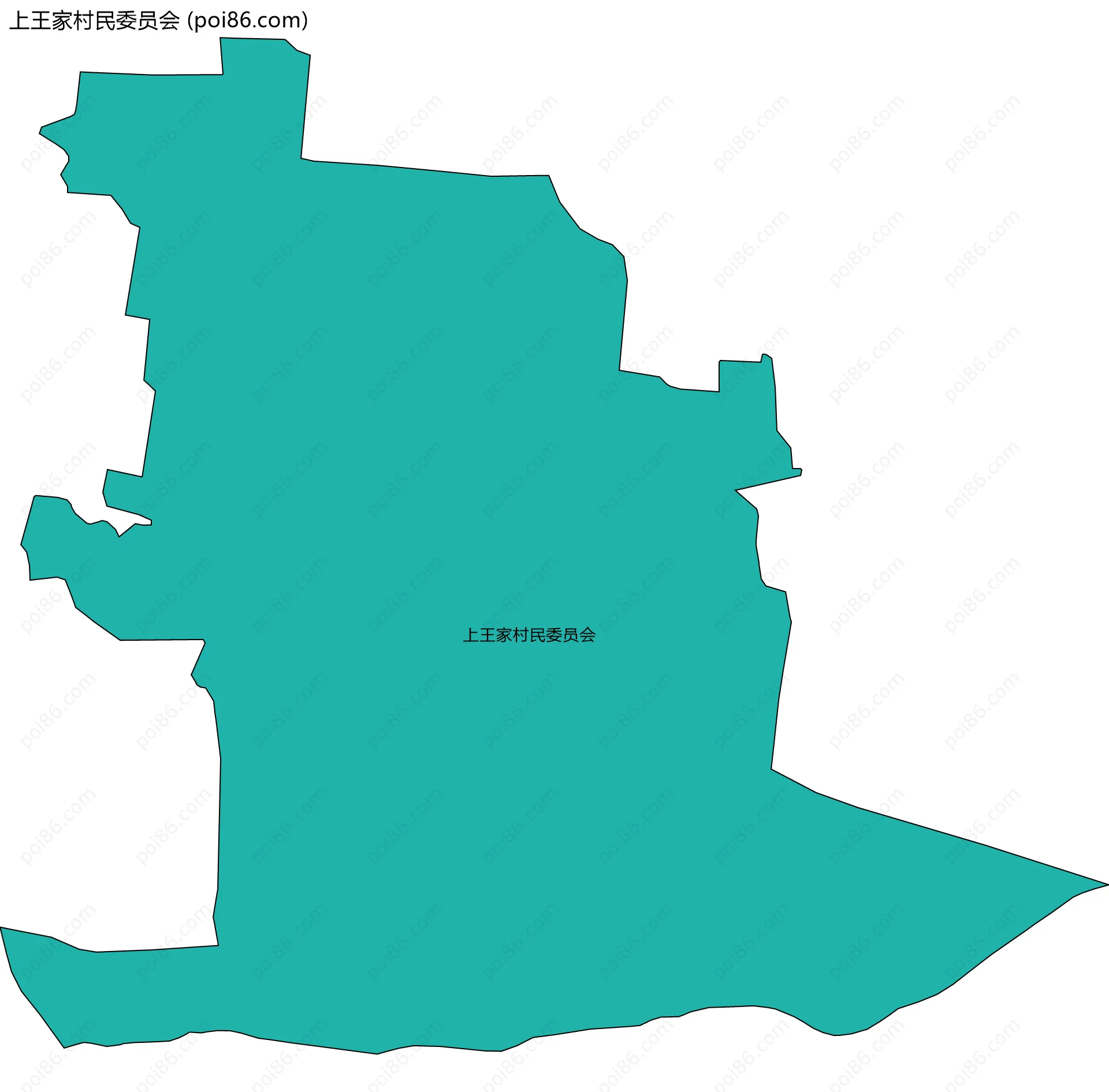 上王家村民委员会边界地图