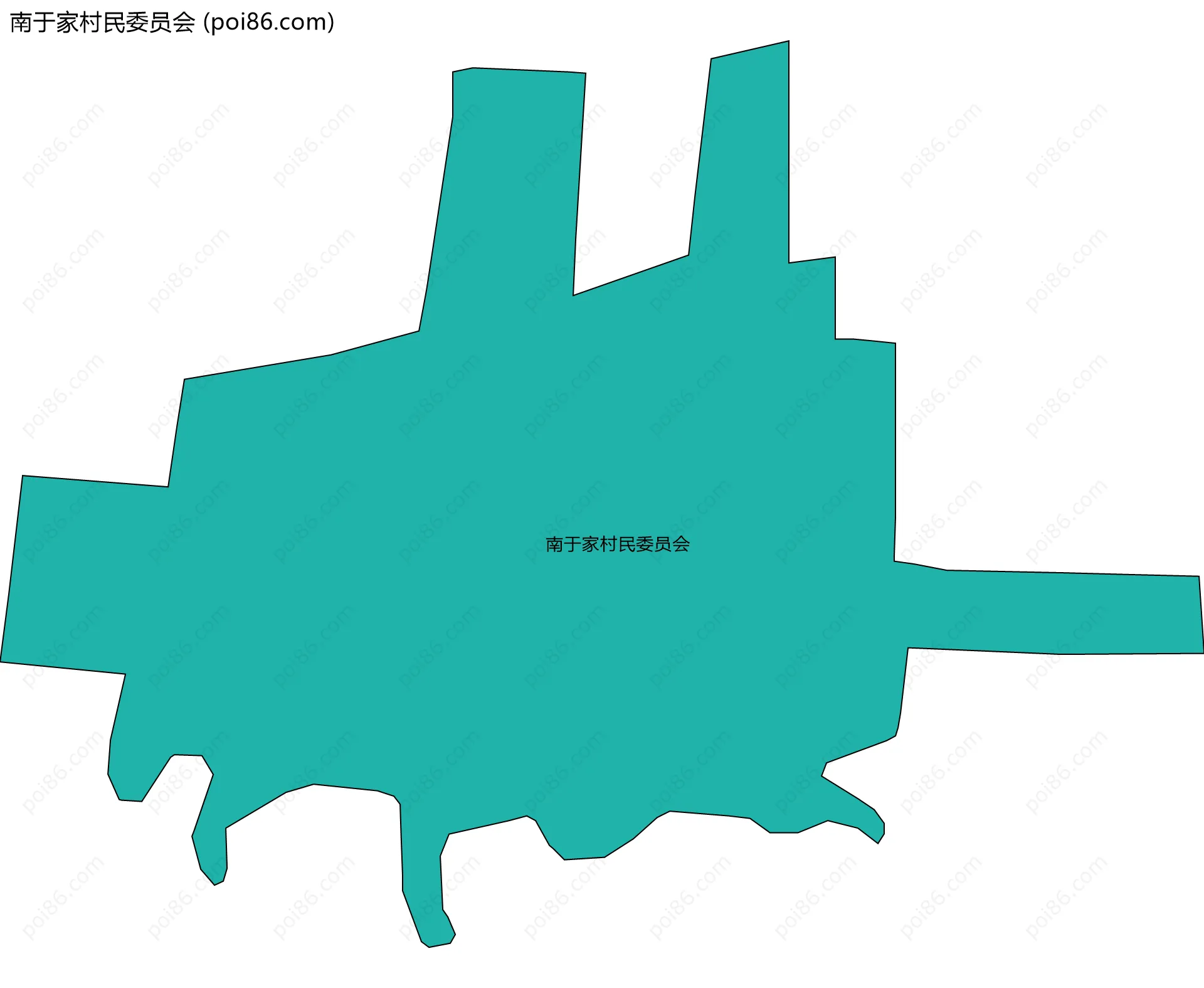 南于家村民委员会边界地图