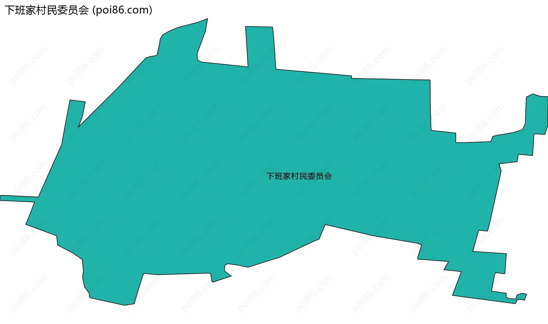 下班家村民委员会边界地图