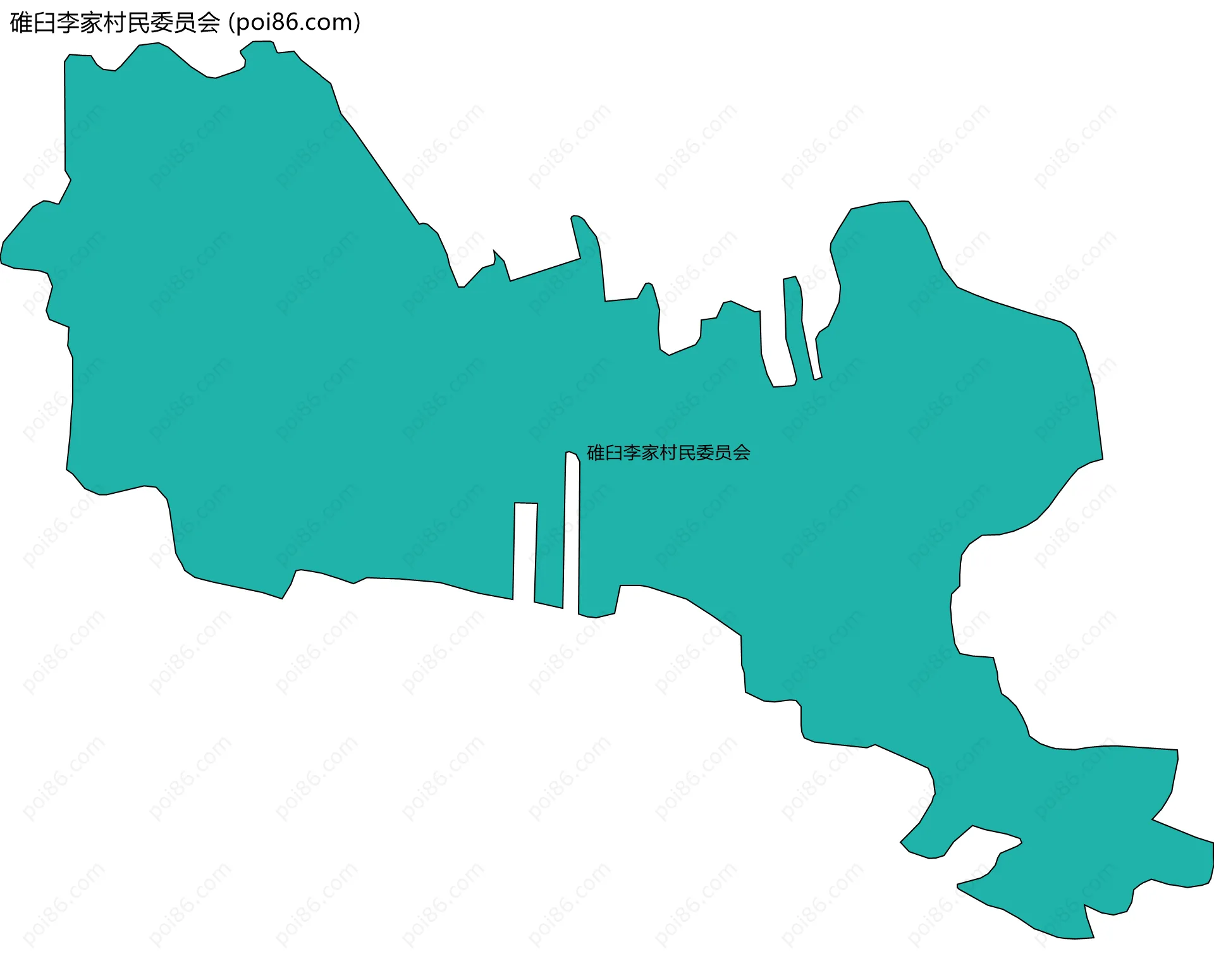 碓臼李家村民委员会边界地图
