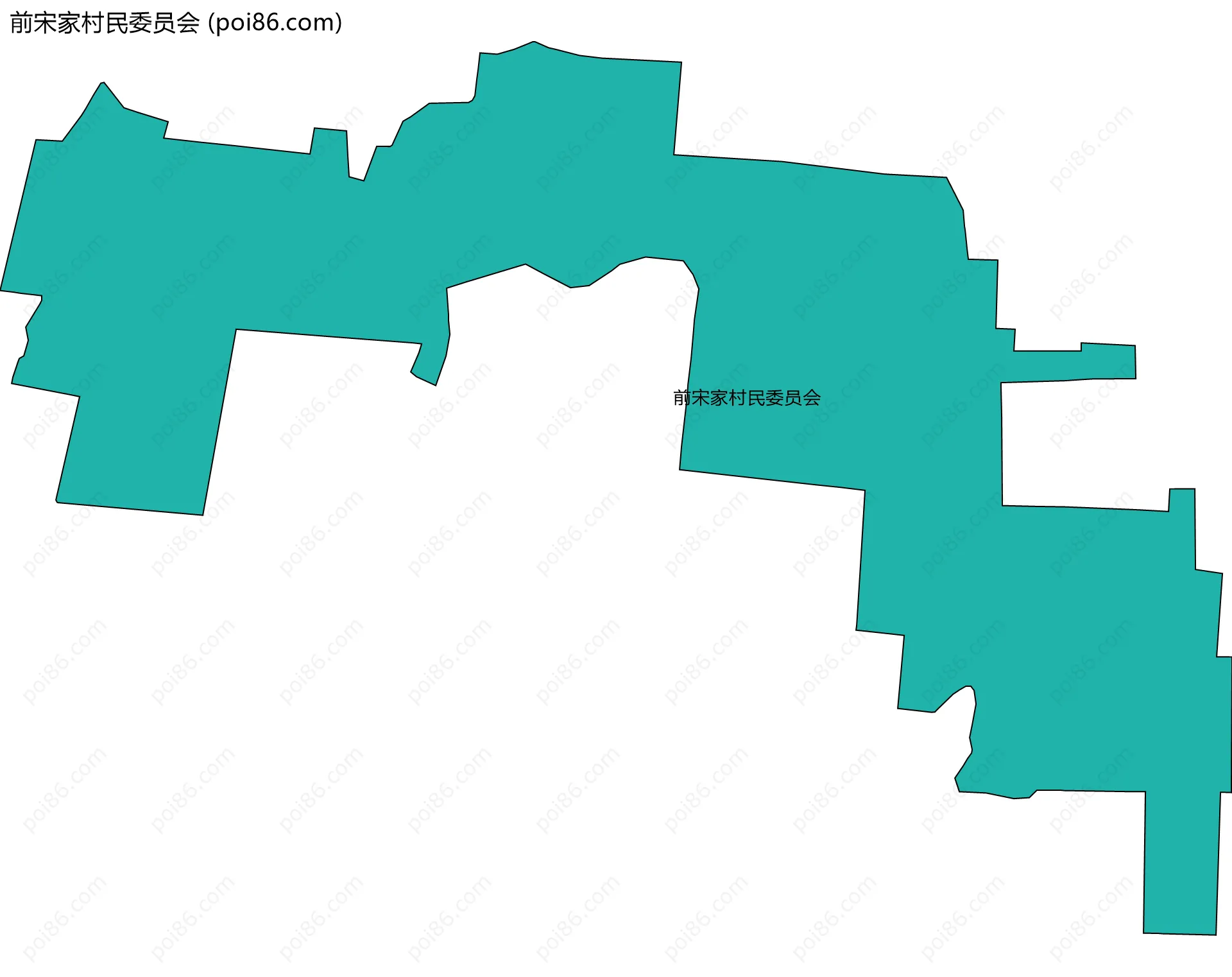 前宋家村民委员会边界地图