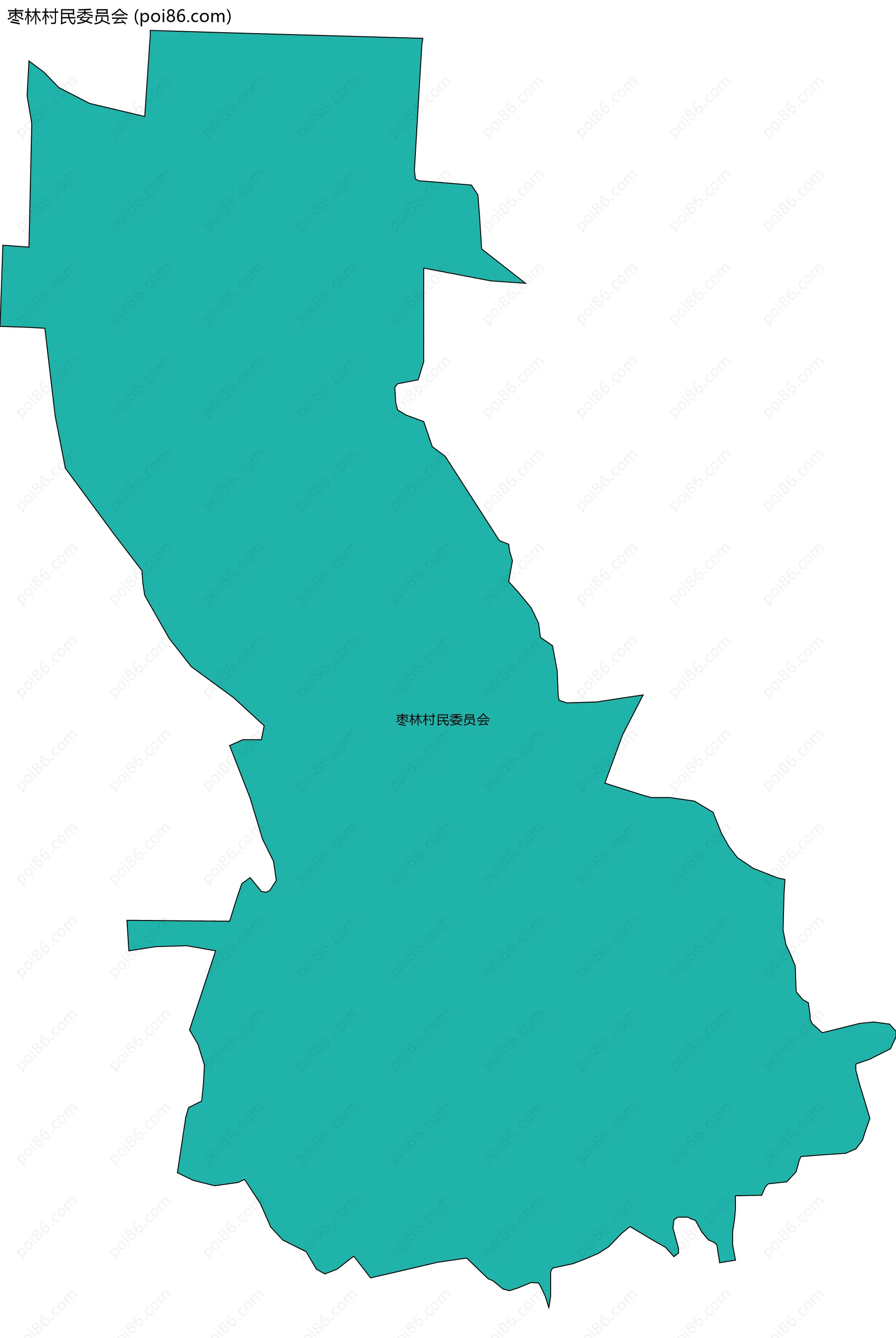 枣林村民委员会边界地图