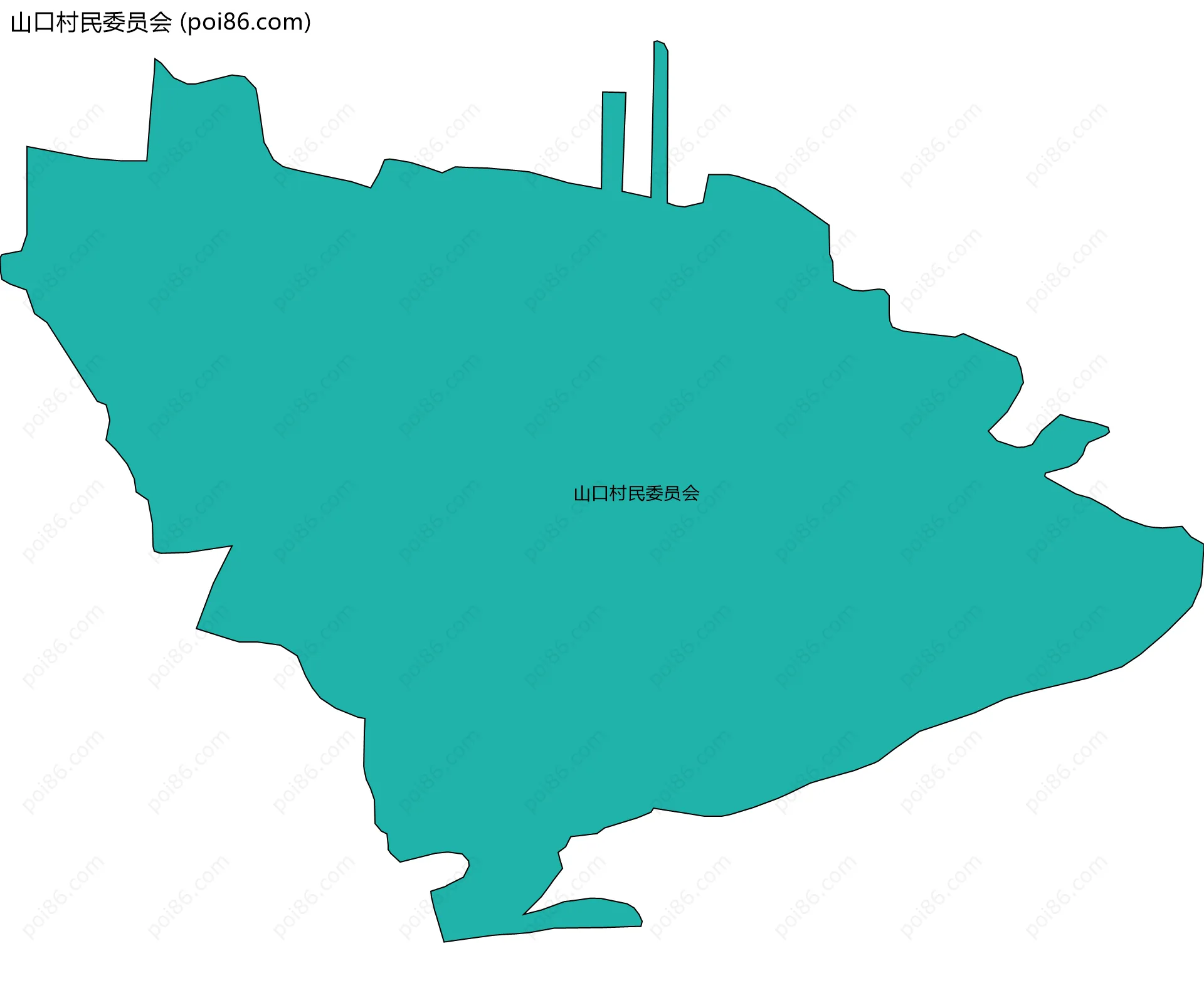 山口村民委员会边界地图