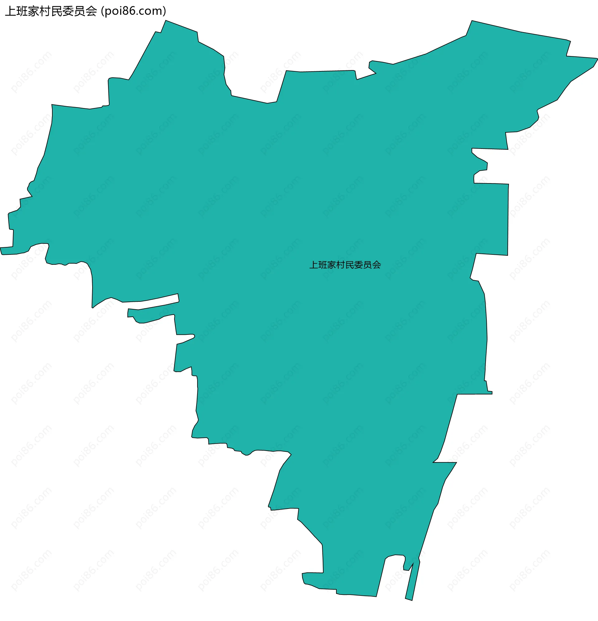 上班家村民委员会边界地图