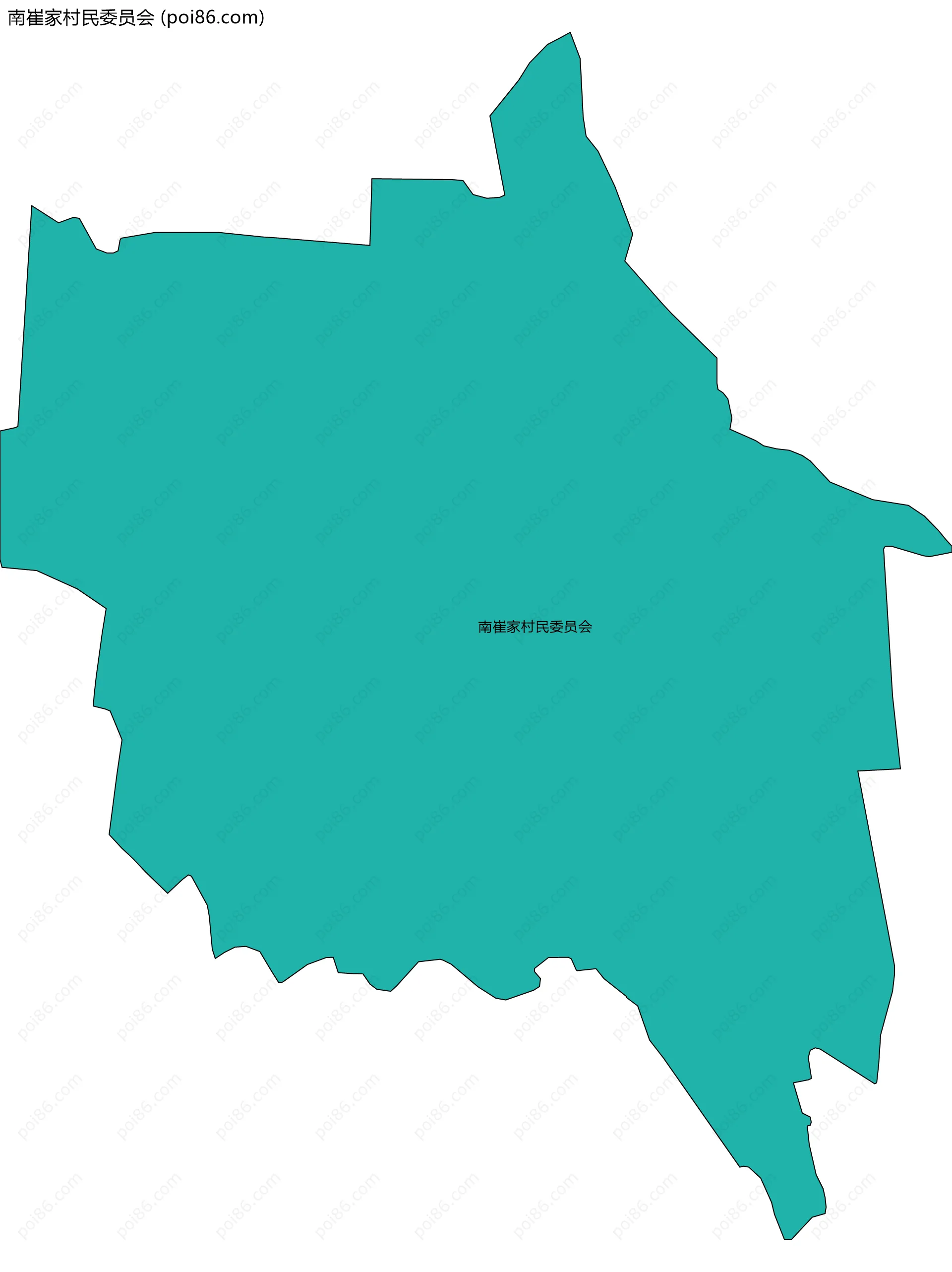 南崔家村民委员会边界地图