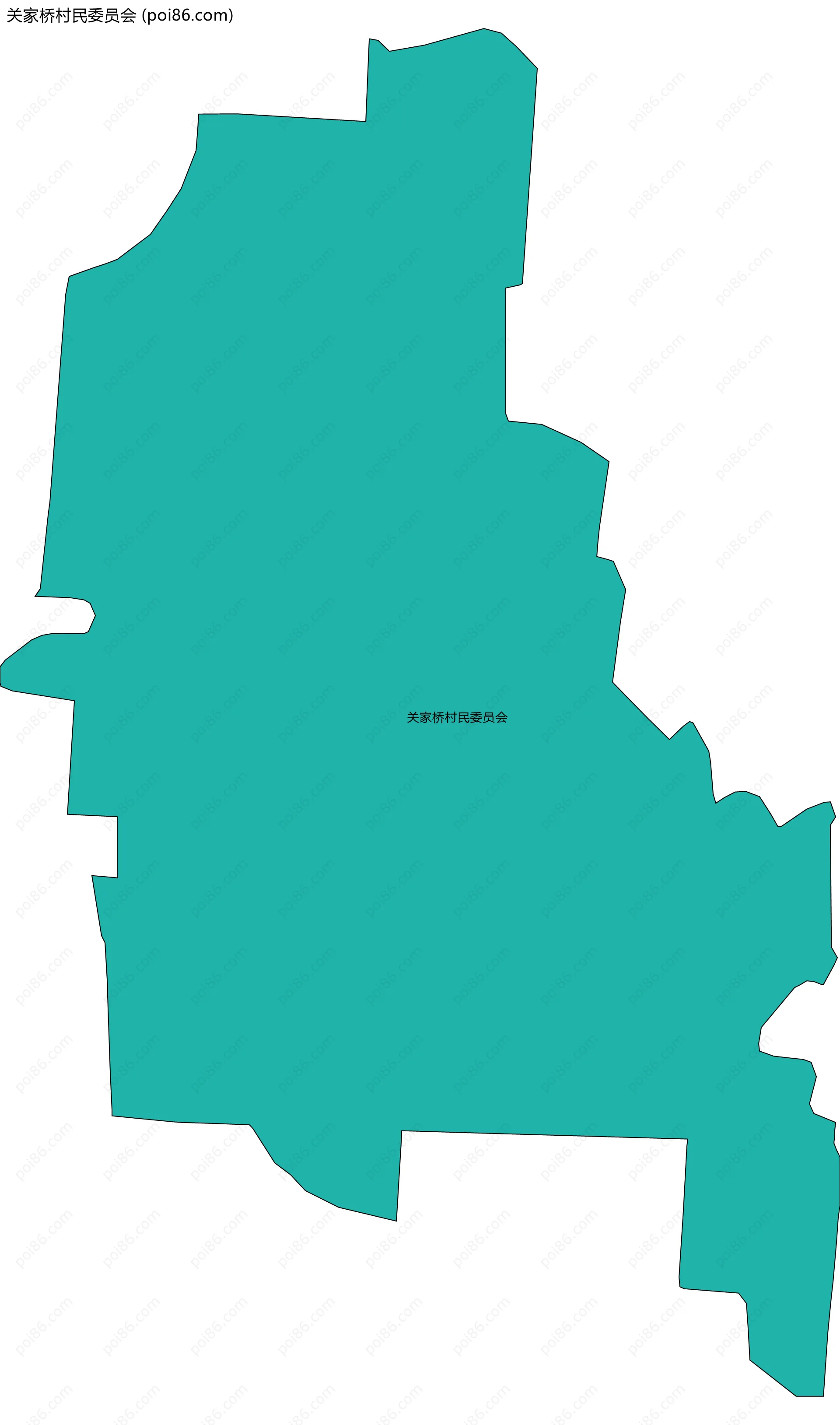 关家桥村民委员会边界地图