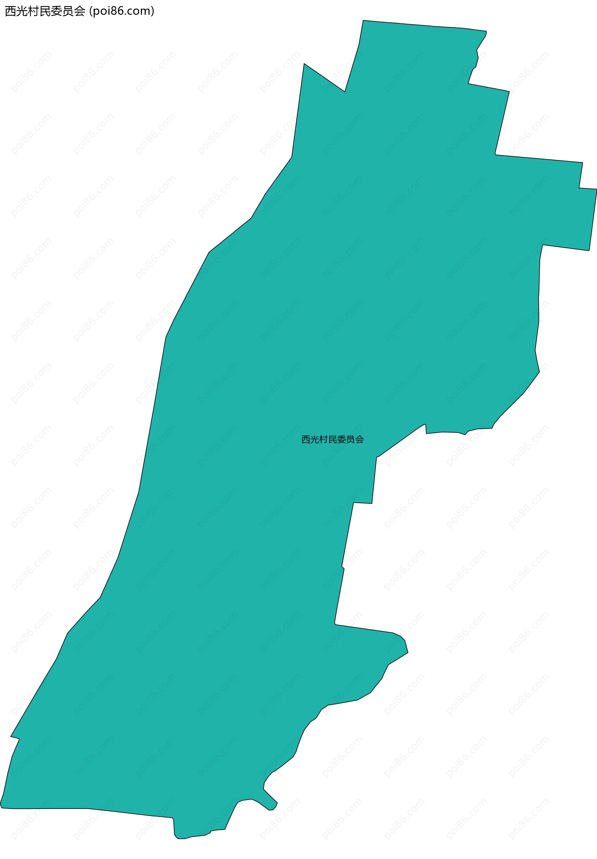 西光村民委员会边界地图