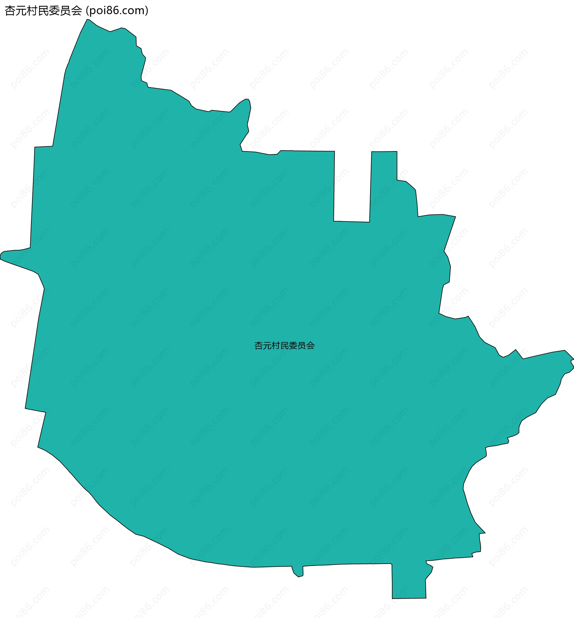 杏元村民委员会边界地图