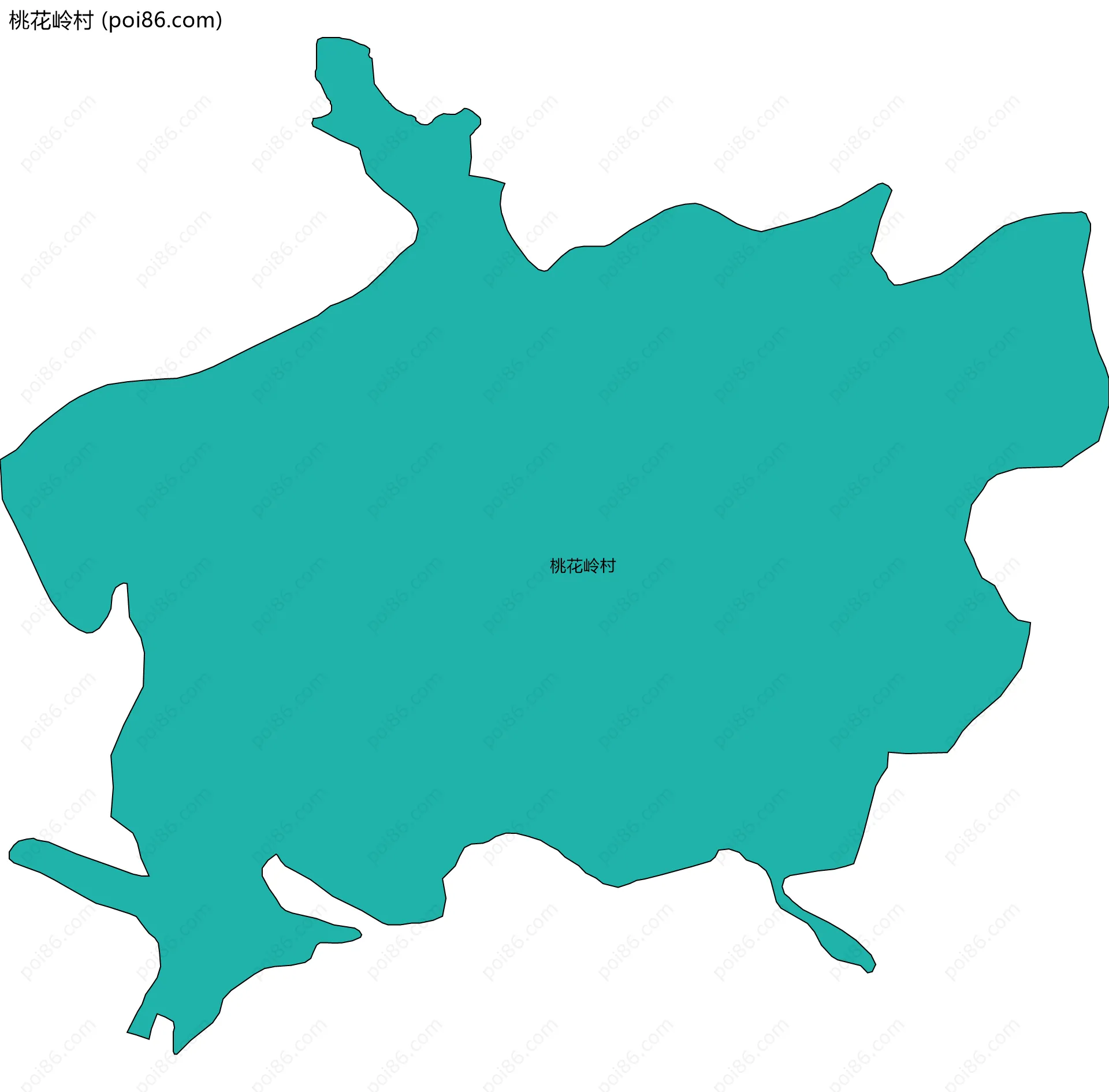 桃花岭村边界地图