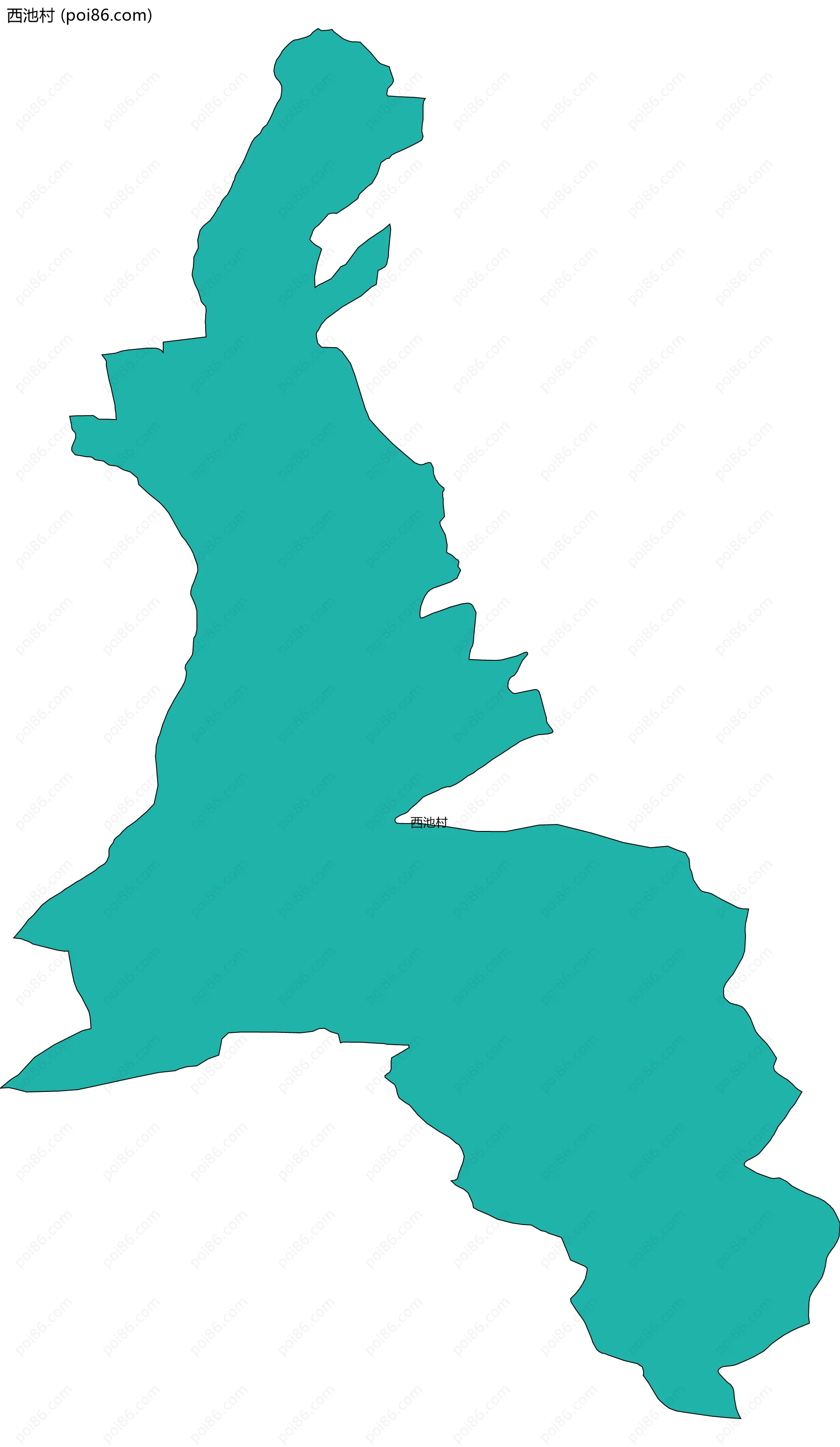 西池村边界地图