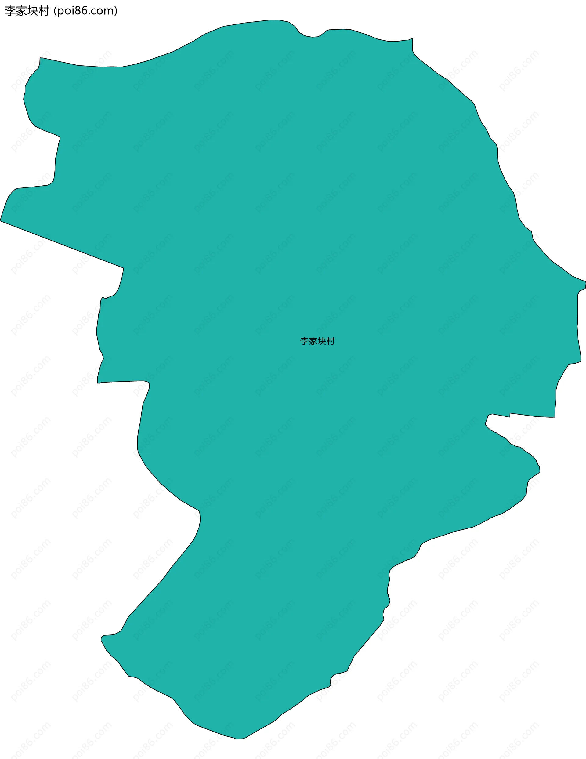 李家块村边界地图