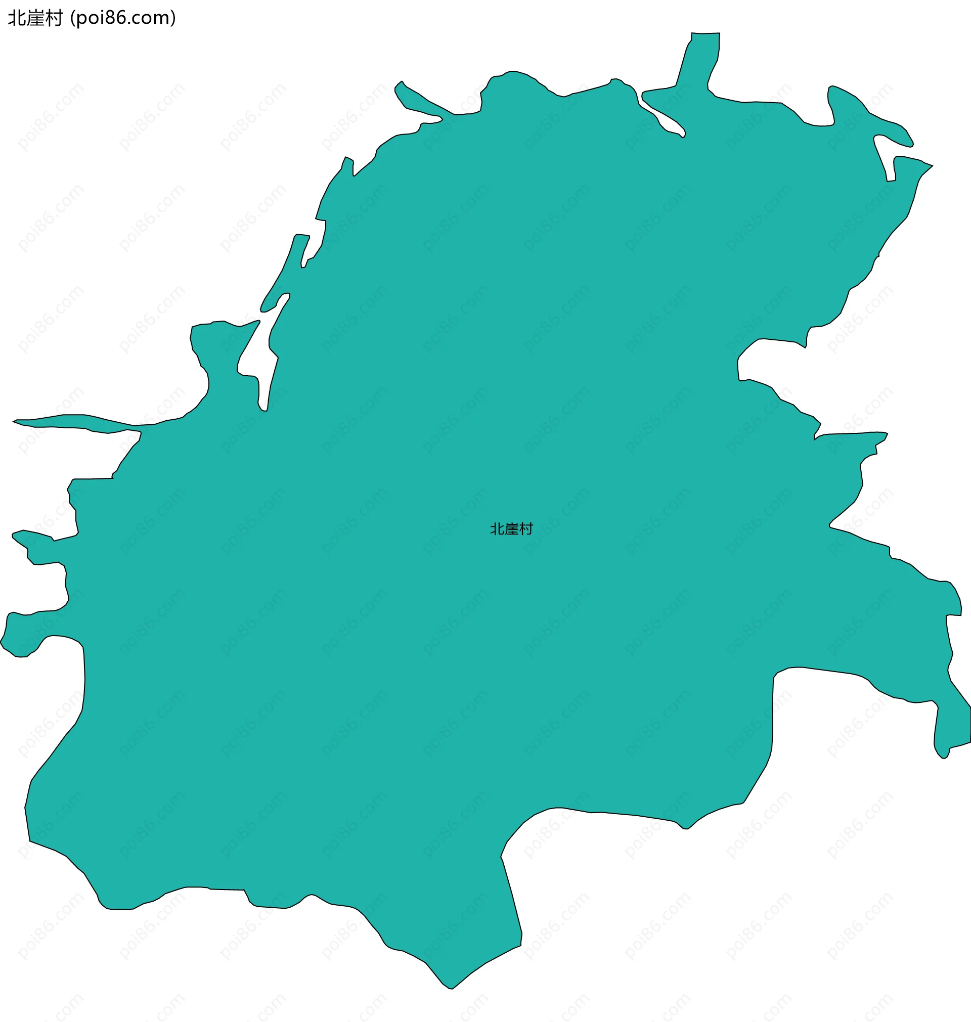 北崖村边界地图