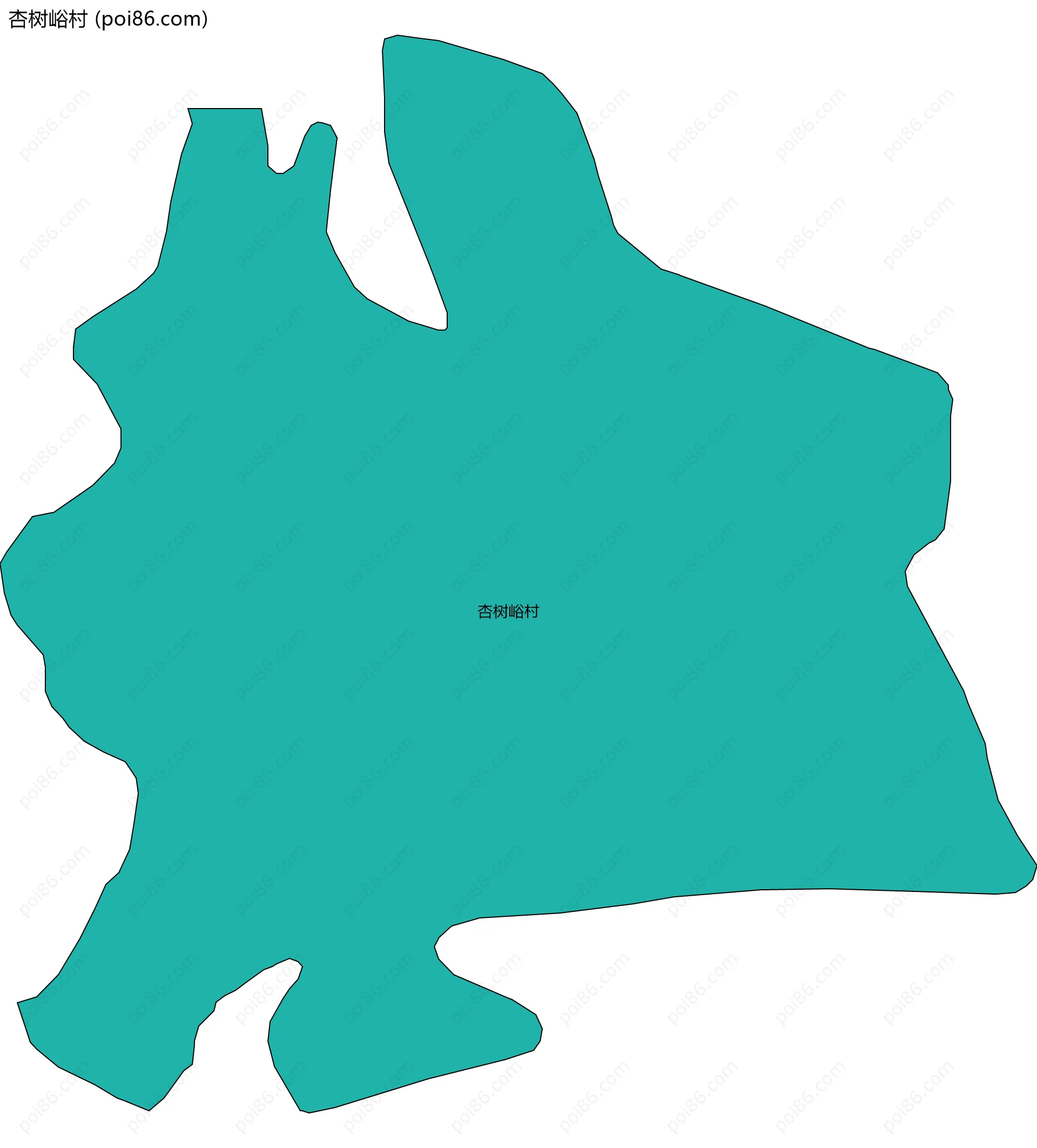 杏树峪村边界地图